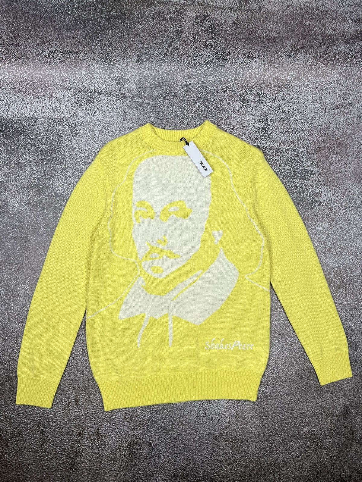 image of Fw20 Palace X Shakespeare As You Like It Knit Yellow Dswt, Men's (Size Small)