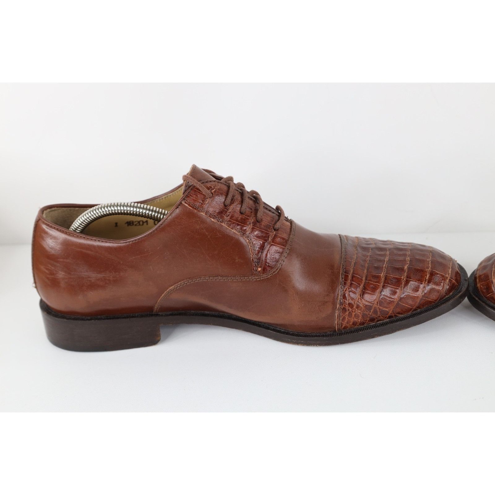 Florsheim Florsheim Imperial Caiman Alligator Leather Cap Shoes Size US 11.5 / EU 44-45 - 7 Thumbnail