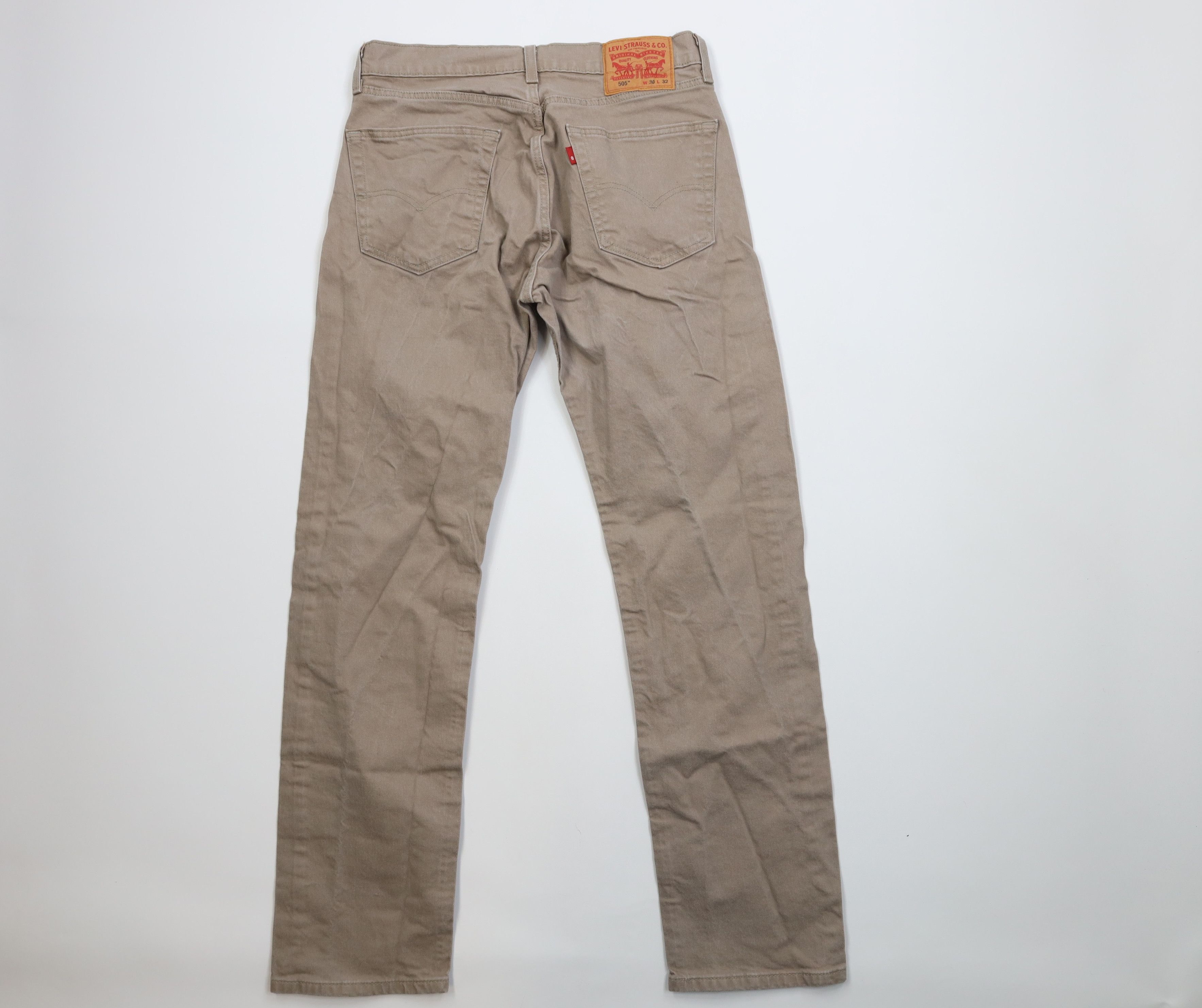 Levi's Vintage Y2K Levis 505 Regular Straight Leg Denim Jeans Beige Size US 30 / EU 46 - 9 Thumbnail