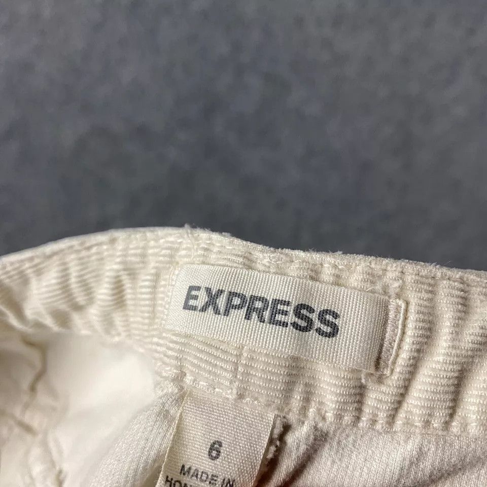 Express Express Pants Women's 6 Corduroy Straight Leg 100% Cotton Size 28" / US 6 / IT 42 - 8 Thumbnail