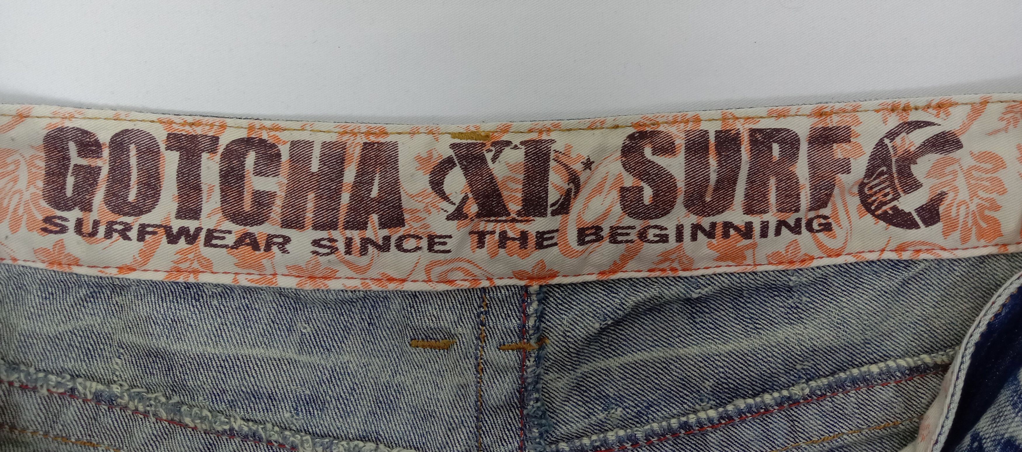 Gotcha Vintage Gotcha Patchwork Distressed Design Jeans Size US 33 - 10 Thumbnail