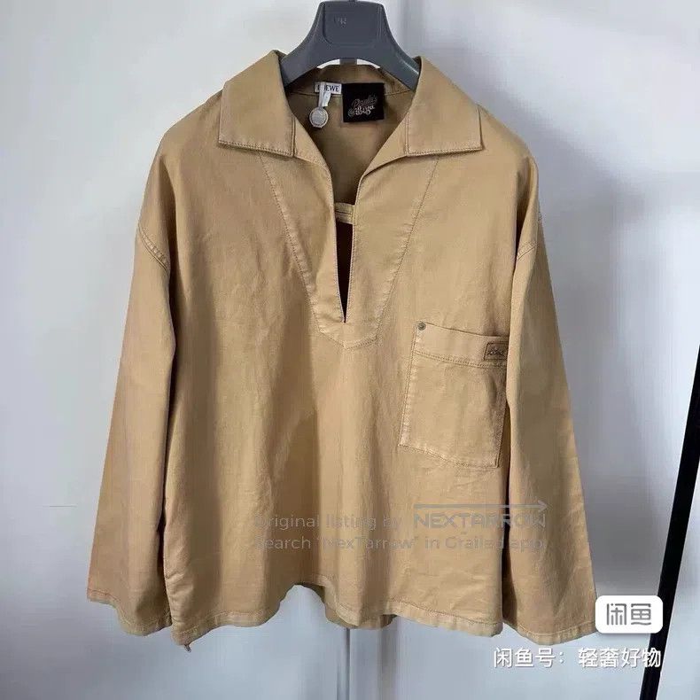 LOEWE Paulas Ibiza Series Long Sleeve Shirt with Chest Poc