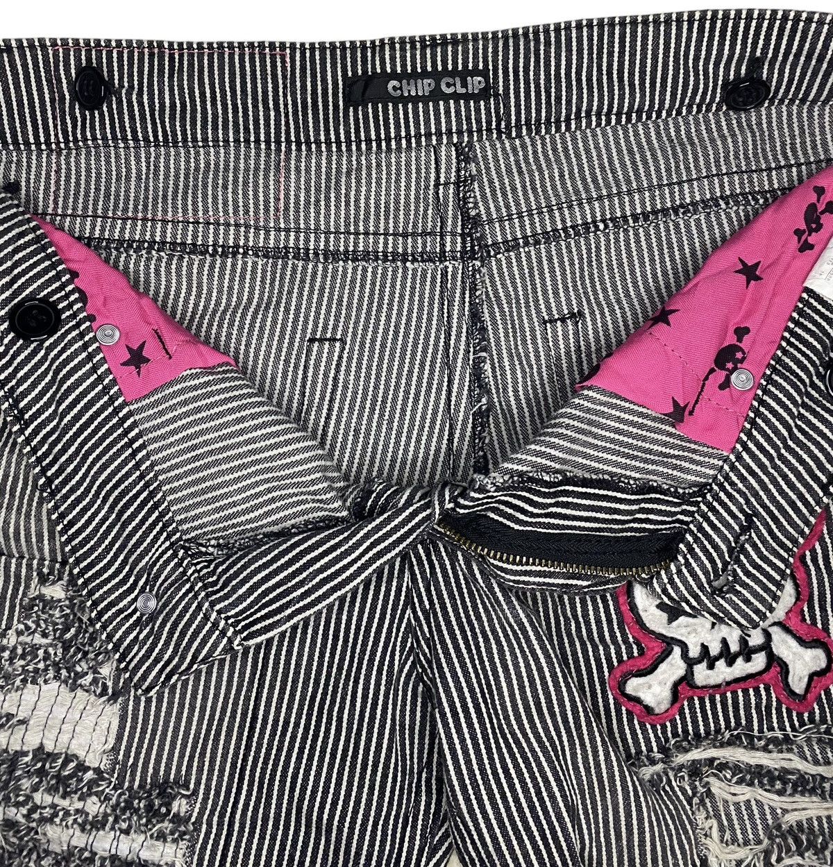 14th Addiction Japanese Brand Chip Clip Distressed Hickory Stripe Pant Size US 33 - 9 Thumbnail