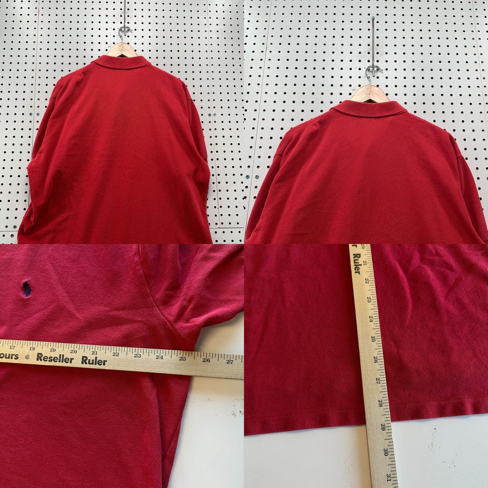 Polo Ralph Lauren VINTAGE Polo Ralph Lauren Collared Shirt Red Black Pony Mens XL Short Sleeve Size US XL / EU 56 / 4 - 9 Thumbnail