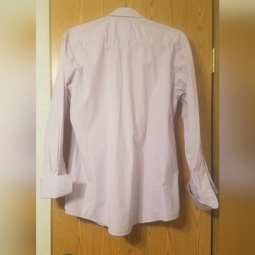 Thomas Pink Thomas Pink Men's Purple Slim Fit Dress Shirt 15 1/2 Size 38R - 2 Thumbnail