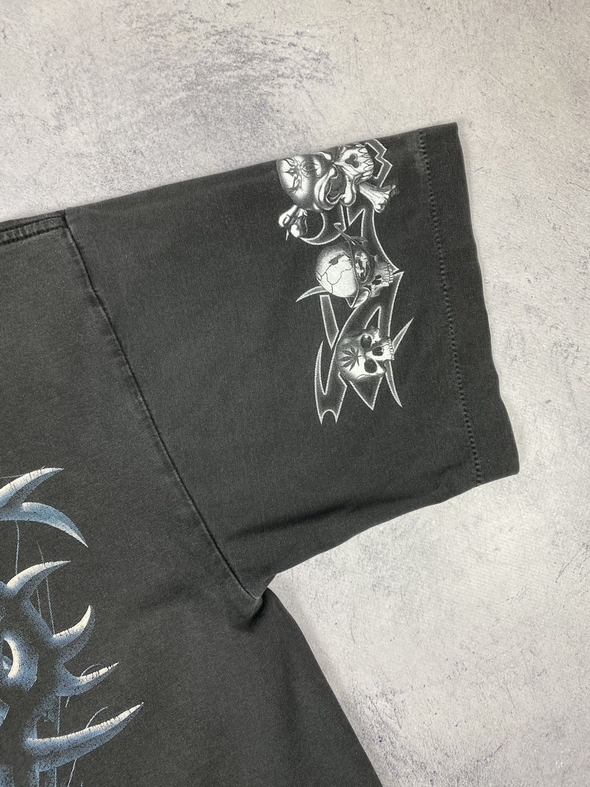 Vintage Vintage Rock y2k Skull Tatty Ed Hardy Style Faded Tee Size US L / EU 52-54 / 3 - 17 Thumbnail