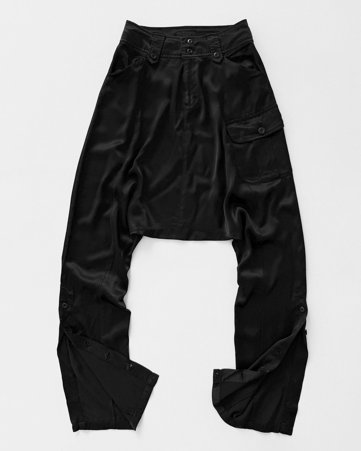 ATSURO TAYAMA ATSURO TAYAMA BLACK SAROUEL PANTS Size 28" / US 6 / IT 42 - 4 Thumbnail