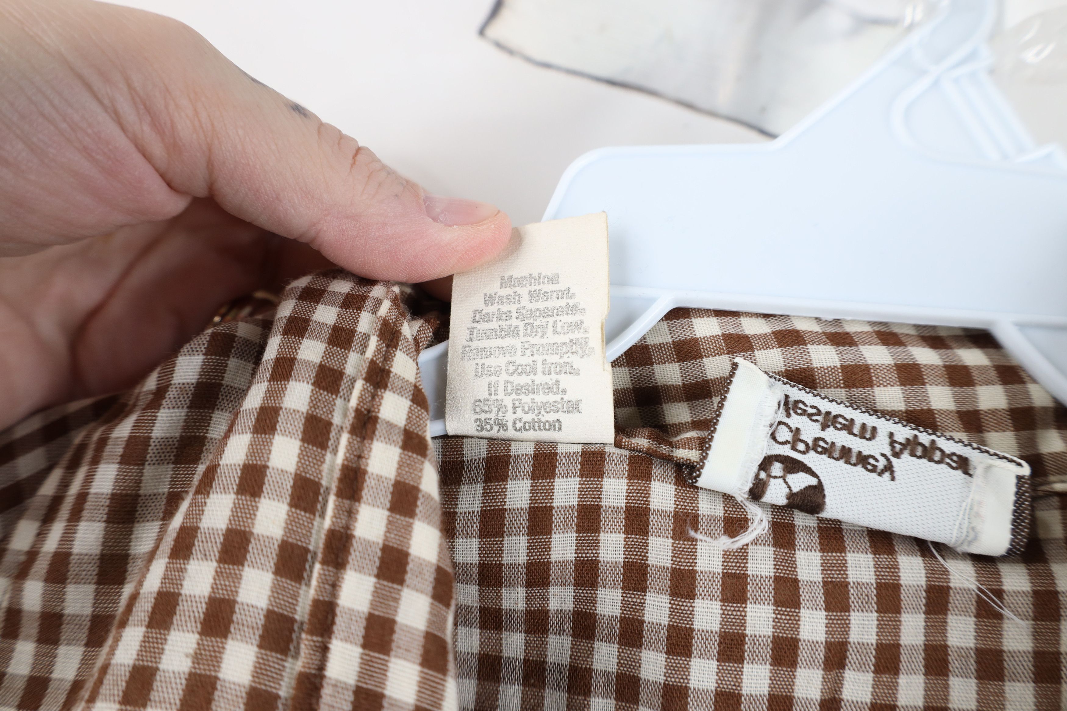 Vintage Vintage 70s Snap Button Collared Shirt Gingham Plaid USA Size US L / EU 52-54 / 3 - 10 Thumbnail