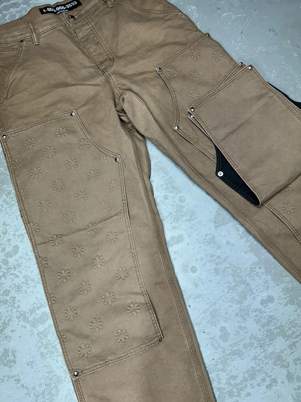 LOSTSHDWS Lost SHDWS Detachable Double Knee Cork Carpenter Jeans Size US 32 / EU 48 - 2 Thumbnail