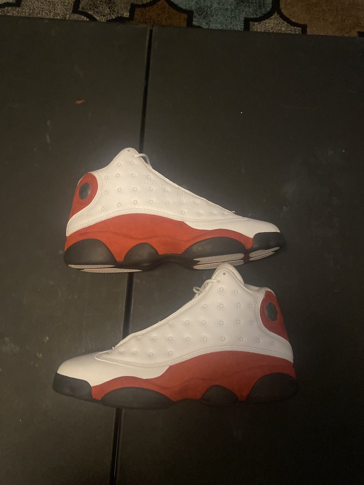image of Jordan Brand 13 Cherry Shoes in Red, Men's (Size 10)
