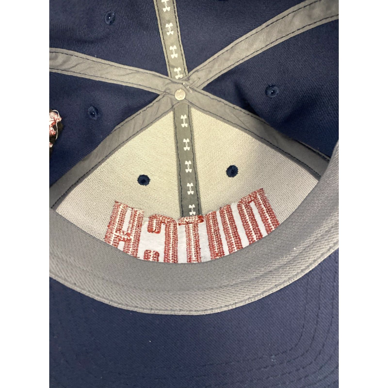 New Era VINTAGE Dutch Hat Cap Navy Under Armour Snapback Large L Mens Navy Hat 90s Concert Football? Size ONE SIZE - 5 Thumbnail