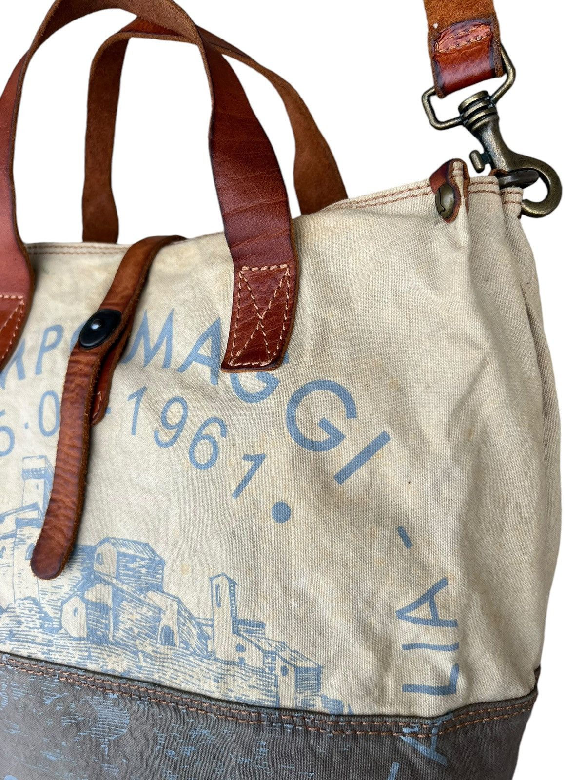 Leather Campomaggi Dirty Fade Canvas Leather 2Way Bag Size ONE SIZE - 6 Thumbnail