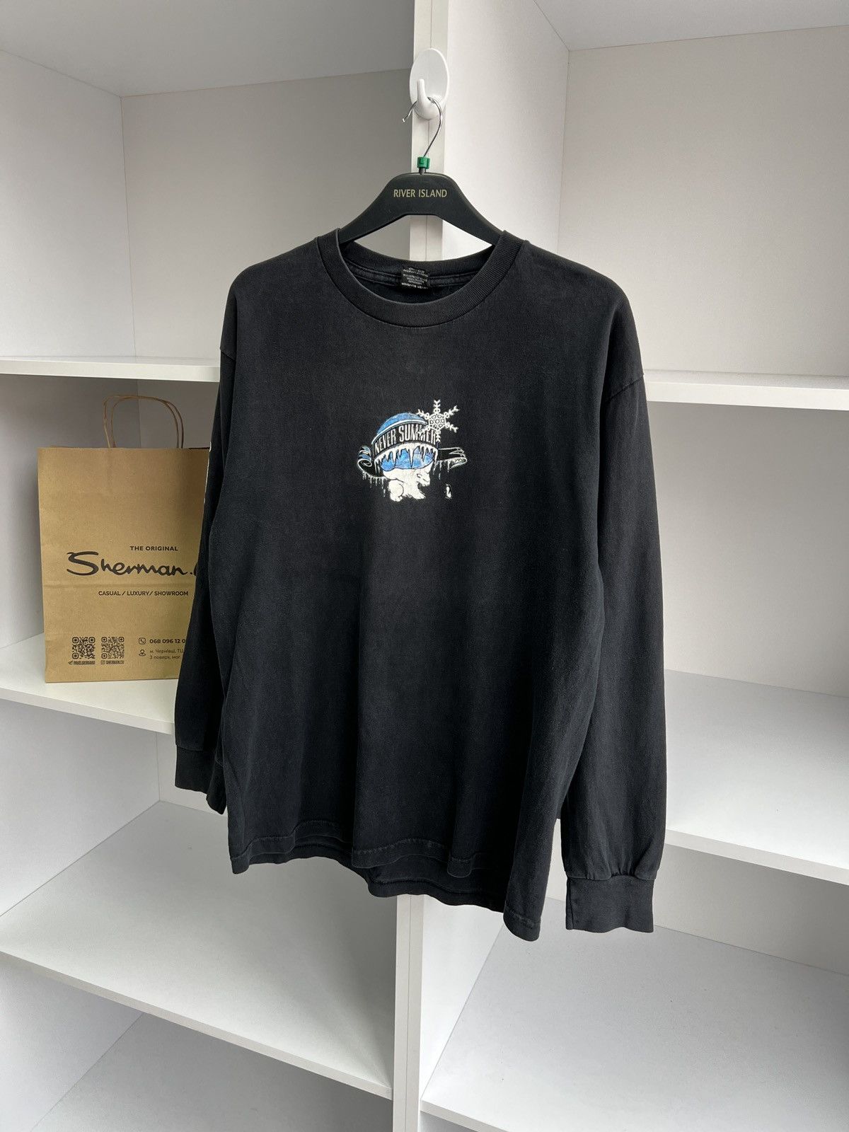 Band Tees × Vintage Vintage Never Summer Merch Long Sleeve Black Tee Size US M / EU 48-50 / 2 - 8 Thumbnail