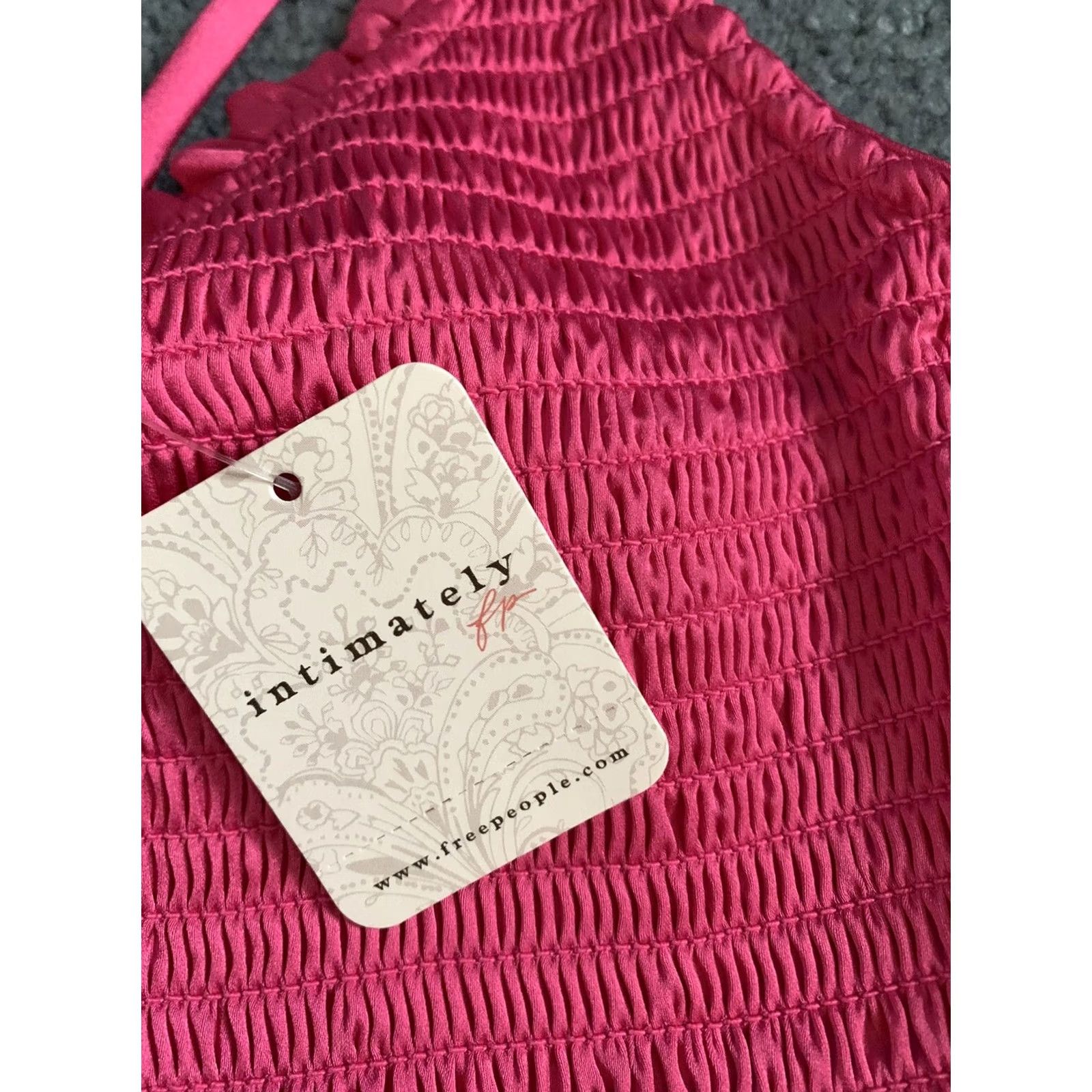Free People Free People Right On Time Cami Tank Top Fuschia L Womens Sleeveless Cropped 100% Polyester Size L / US 10 / IT 46 - 6 Thumbnail