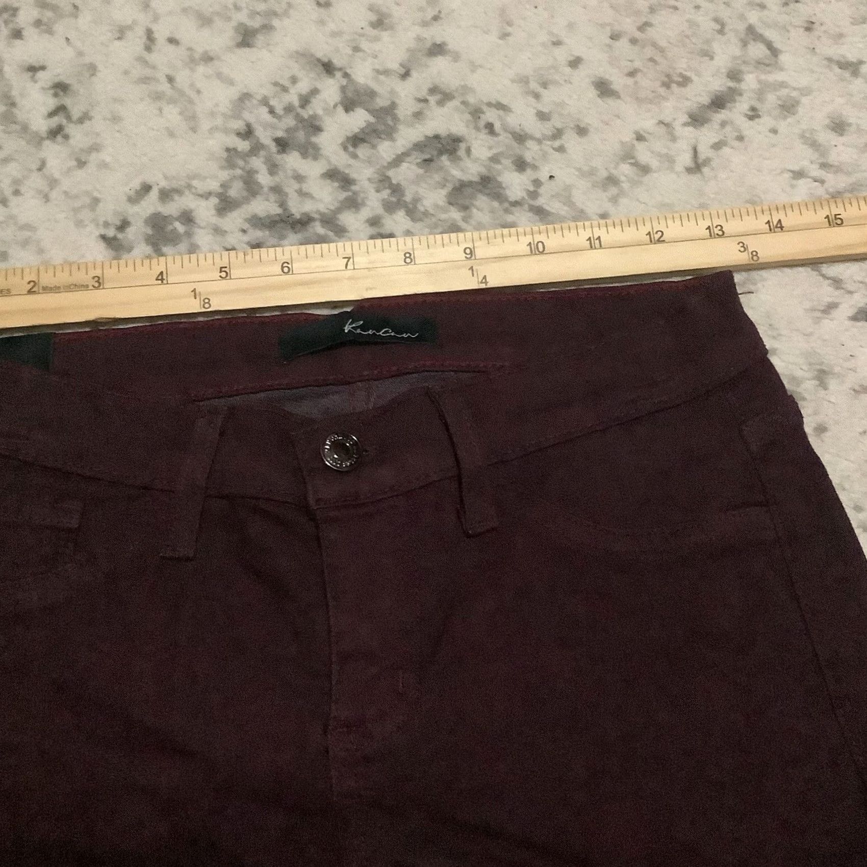 Vintage KanCan Maroon Burgundy Distressed Skinny Jeans - Size 26 - Womens - Regular Size 26" / US 2 / IT 38 - 4 Thumbnail
