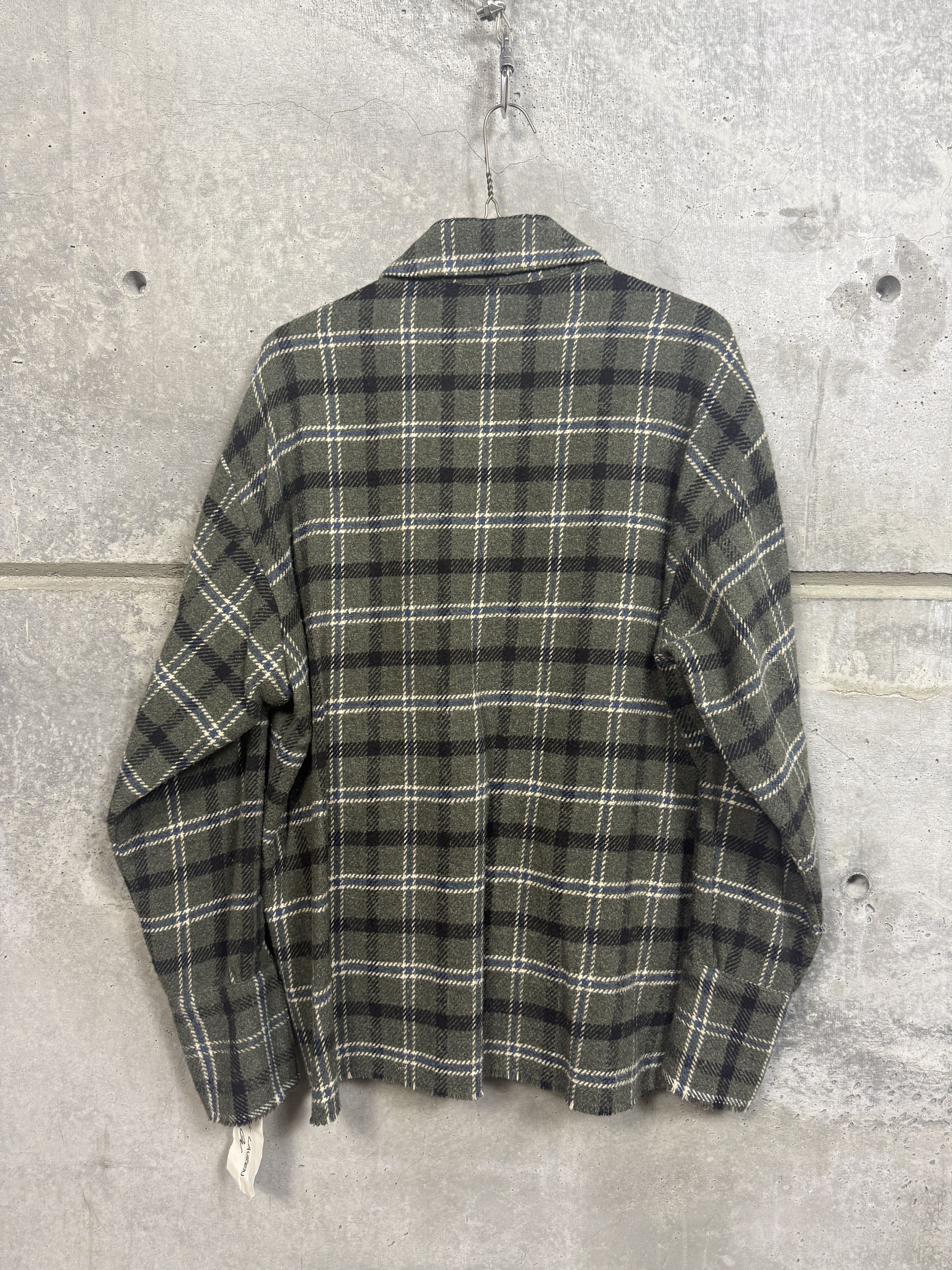 Greg Lauren $875 Greg Lauren Army Plaid Shawl Collar Boxy Jacket Size US L / EU 52-54 / 3 - 6 Thumbnail