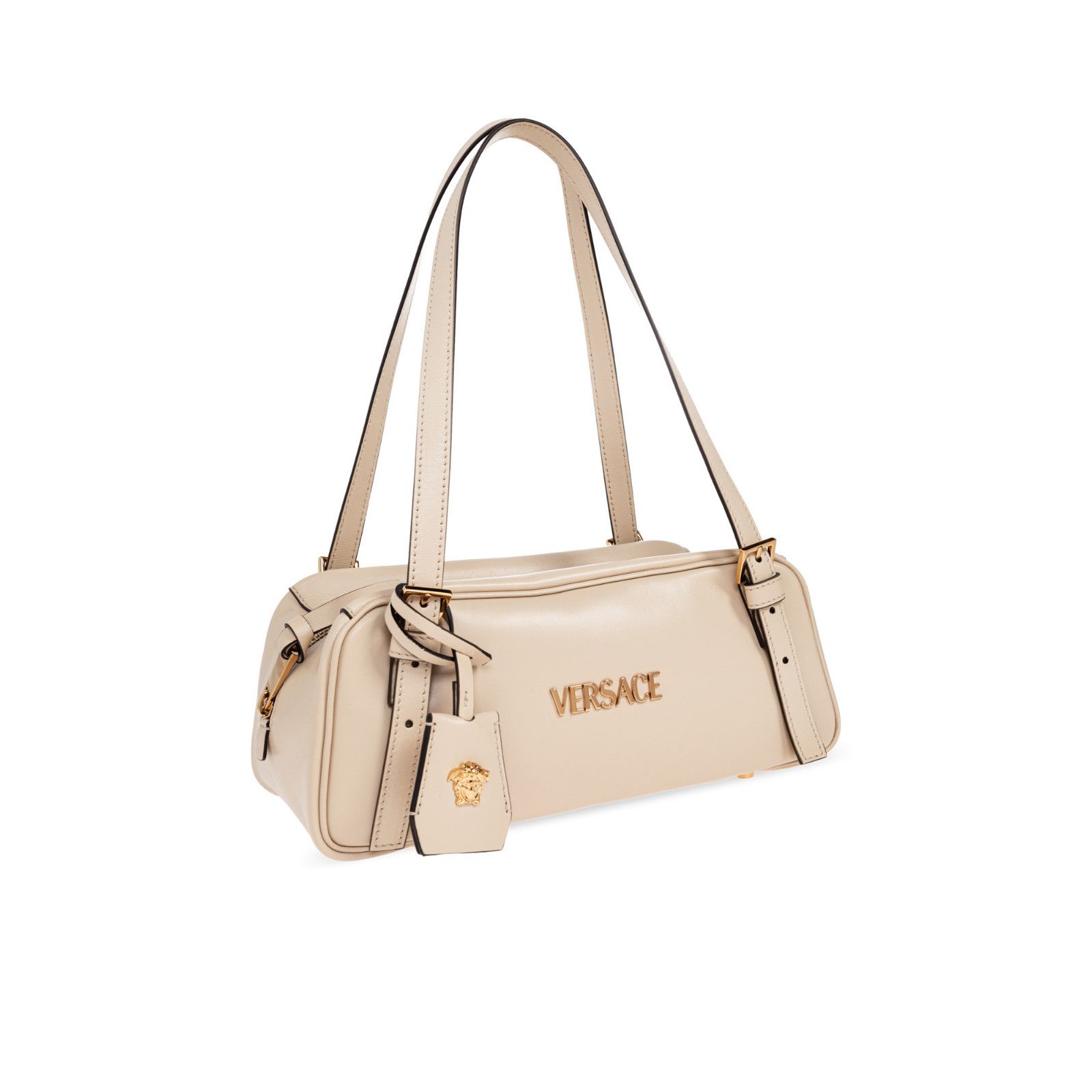 Versace VERSACE Tag Bowling Beige Leather Bag New & Authentic Size ONE SIZE - 3 Thumbnail