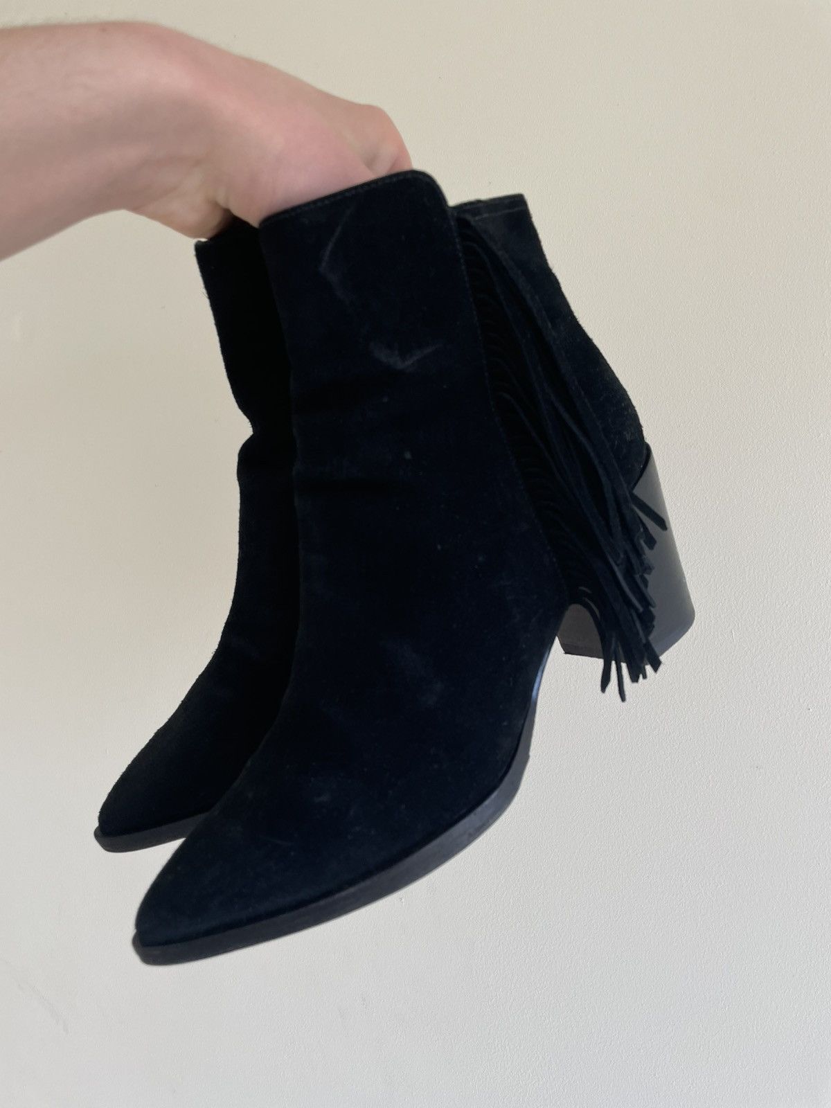 Pierre Balmain Pierre Balmain Suede Fringe Ankle Boots Indie Sleaze Size US 8 / IT 38 - 3 Thumbnail