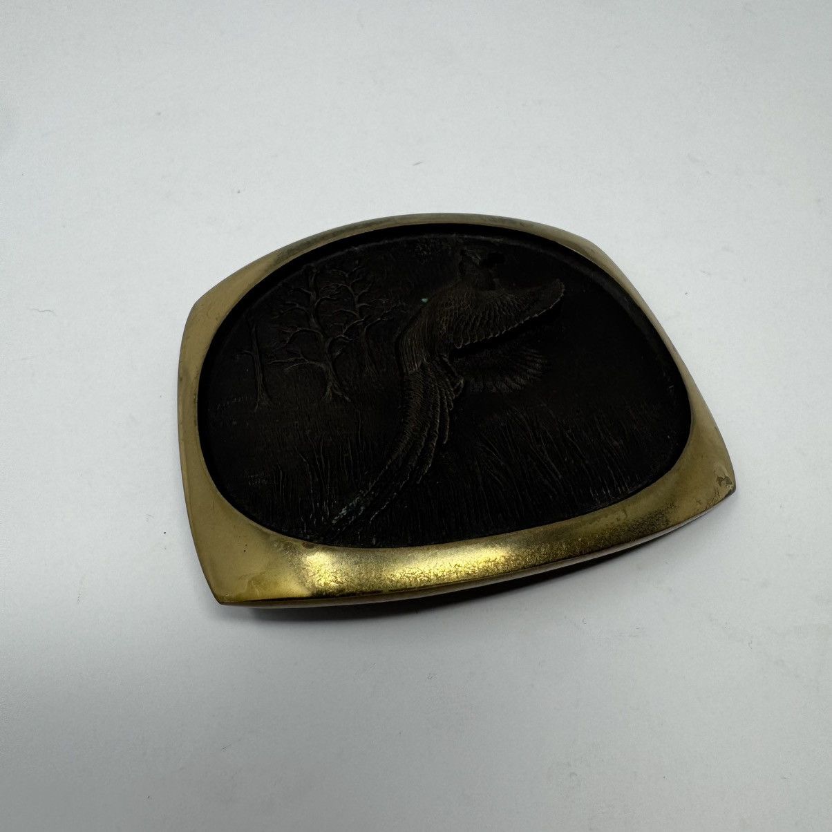 Vintage 1978 Steven L Knight Sculpture Pheasant Bronze Belt Buckle Size ONE SIZE - 3 Thumbnail