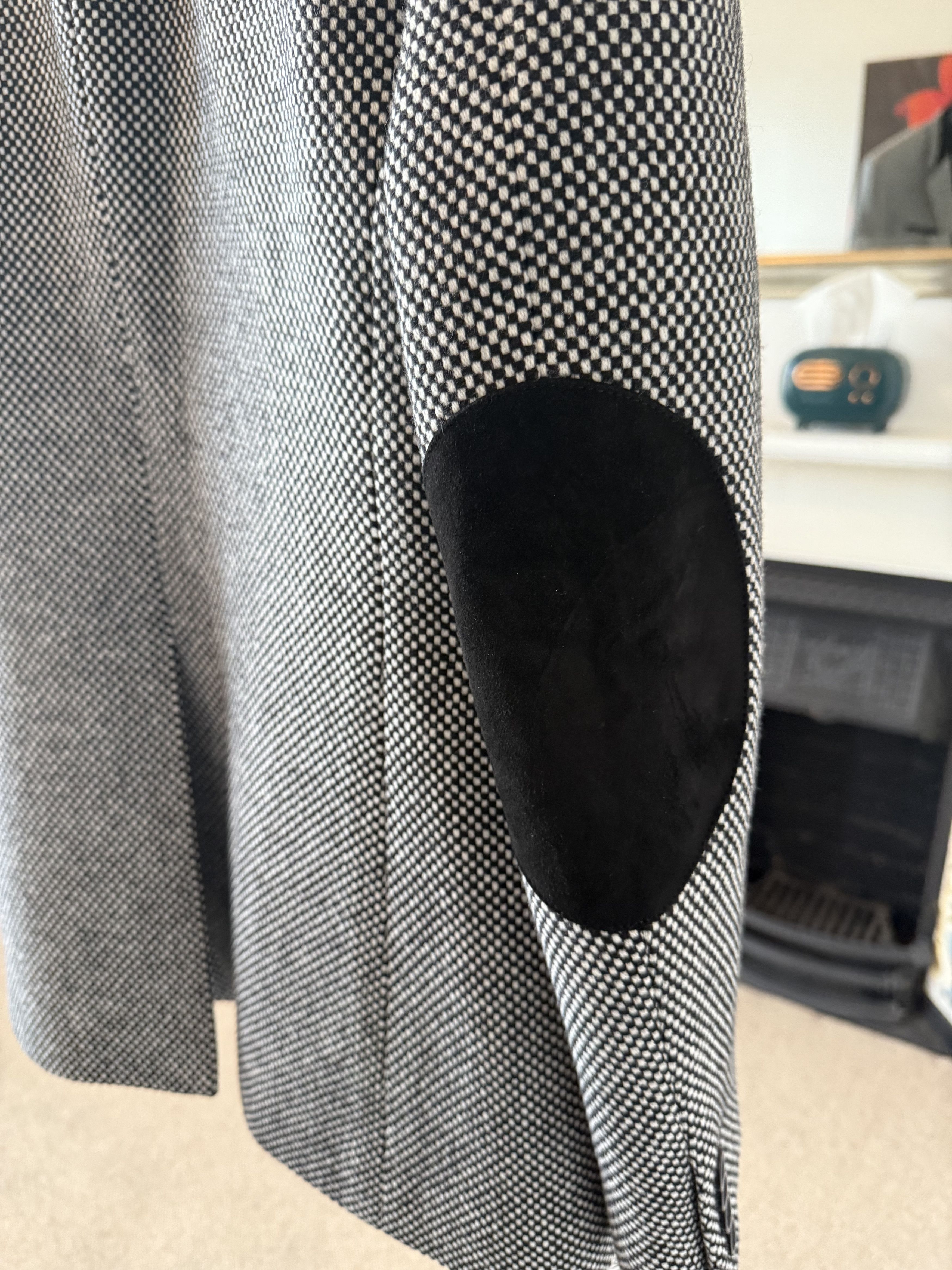 Saint Laurent Paris SS19 Saint Laurent Black and Off-White Tweed Allure Blazer Size 52R - 12 Thumbnail