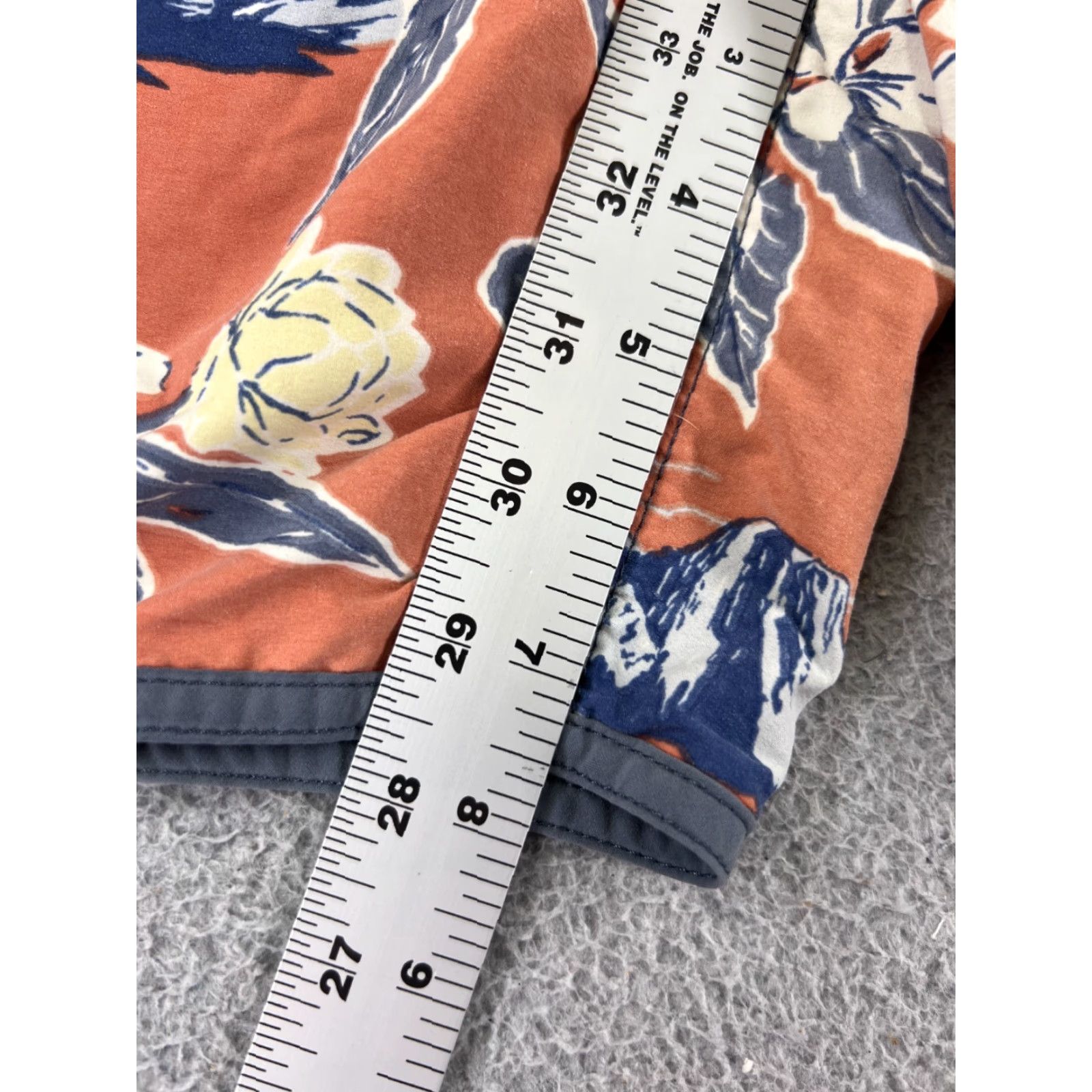 Patagonia Patagonia Mens Board Shorts Bottom 30 Orange Floral Scallop Hem Wavefarer Trunks Nylon Blended Fabric Pockets Drawstring Beach Surfing Size US 30 / EU 46 - 7 Thumbnail