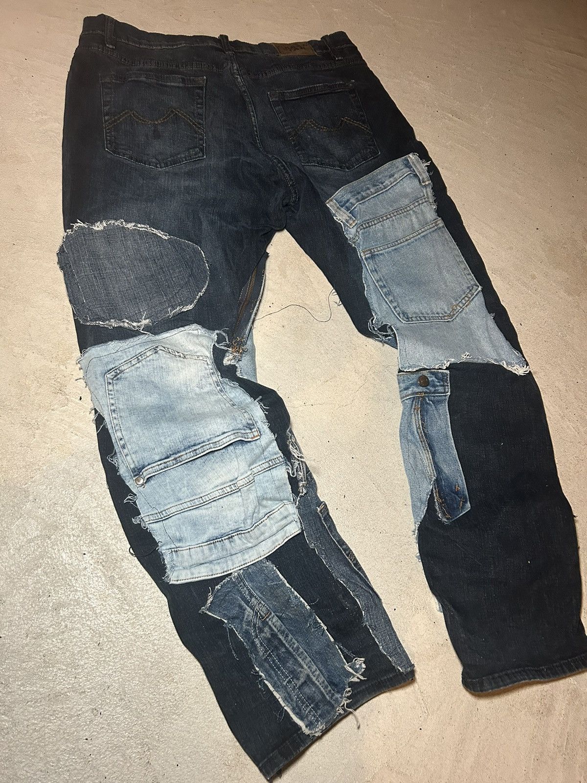 Handmade × Levi's Straight cut handmade jeans multi pocket patchwork Size US 40 / EU 56 - 3 Thumbnail