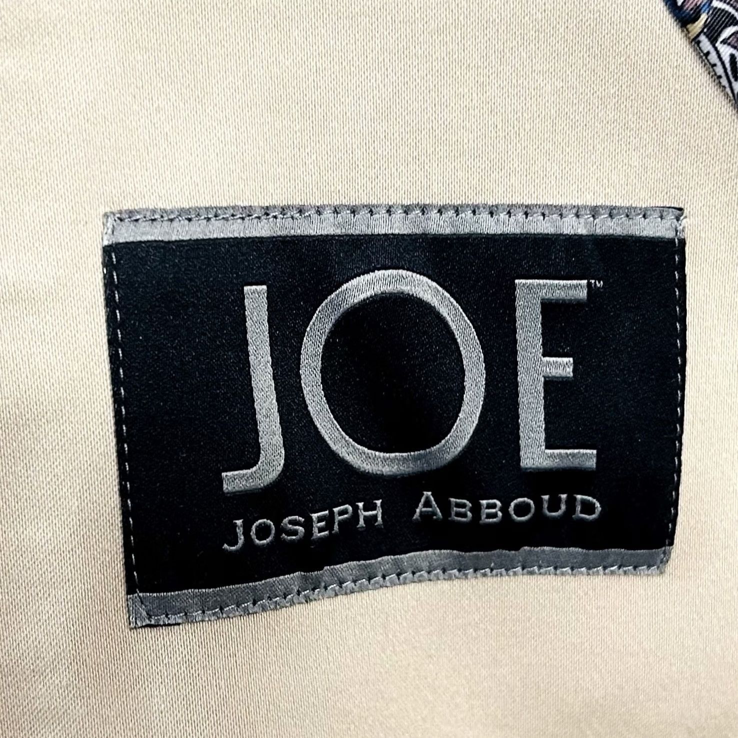 Joseph Abboud Joseph Abboud 44R Suit 38x28 Flat Front Beige Cotton Blend Two Button Summer Mens Suit Two-Piece Regular Fit Women? Size 44R - 3 Thumbnail