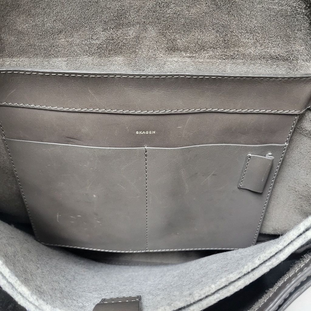 Skagen SKAGEN Men Gray Messenger Genuine Cowhide Leather Bag Size ONE SIZE - 9 Thumbnail