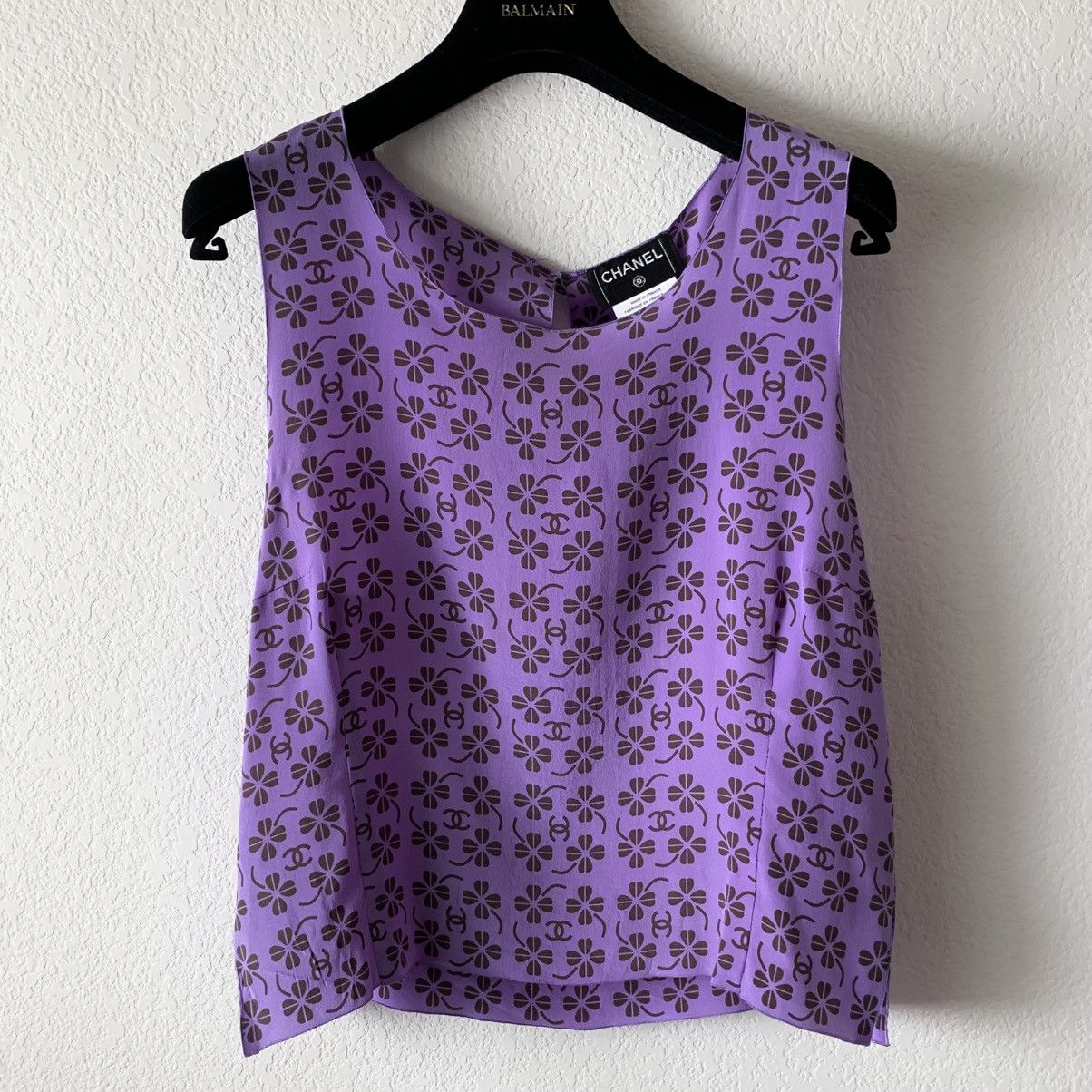 Chanel Chanel 100% silk monogram blouse Size M / US 6-8 / IT 42-44 - 1 Thumbnail