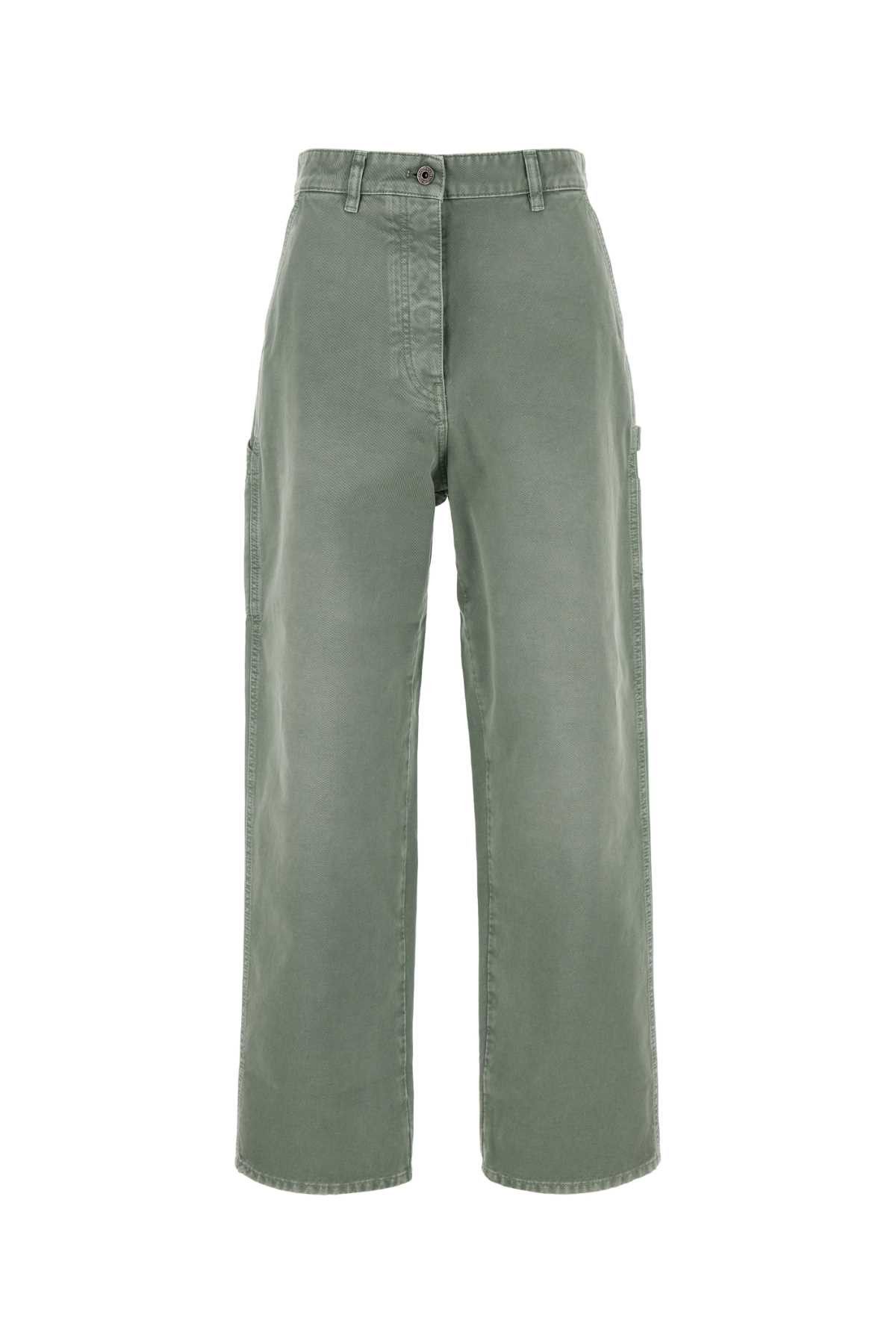 Miu Miu Sage Green Gabardine Pant Size 27" / US 4 / IT 40 - 1 Thumbnail