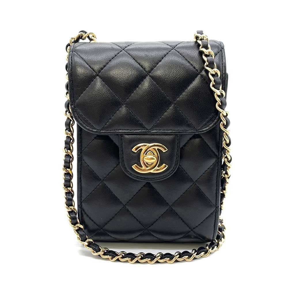 Chanel Chanel Chanel Classic Matelasse Lambskin Chain Shoulder Bag Leather Crossbody Bag 6-cha240920-1 in Very Good Condition Size ONE SIZE - 1 Thumbnail