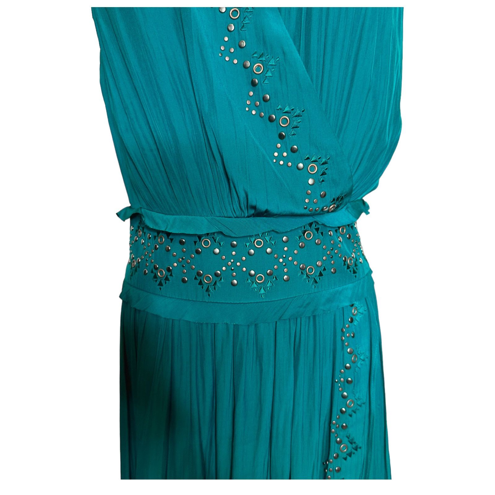 Ramy Brook Ramy Brook emerald embellished draped cocktail dress size XS Size XS / US 0-2 / IT 36-38 - 9 Thumbnail