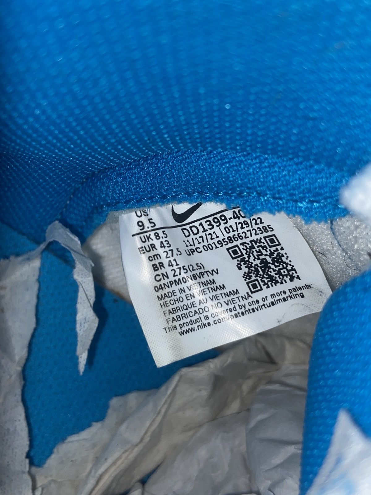 Nike Nike Dunk High Retro Laser Blue Size US 9.5 / EU 42-43 - 5 Thumbnail