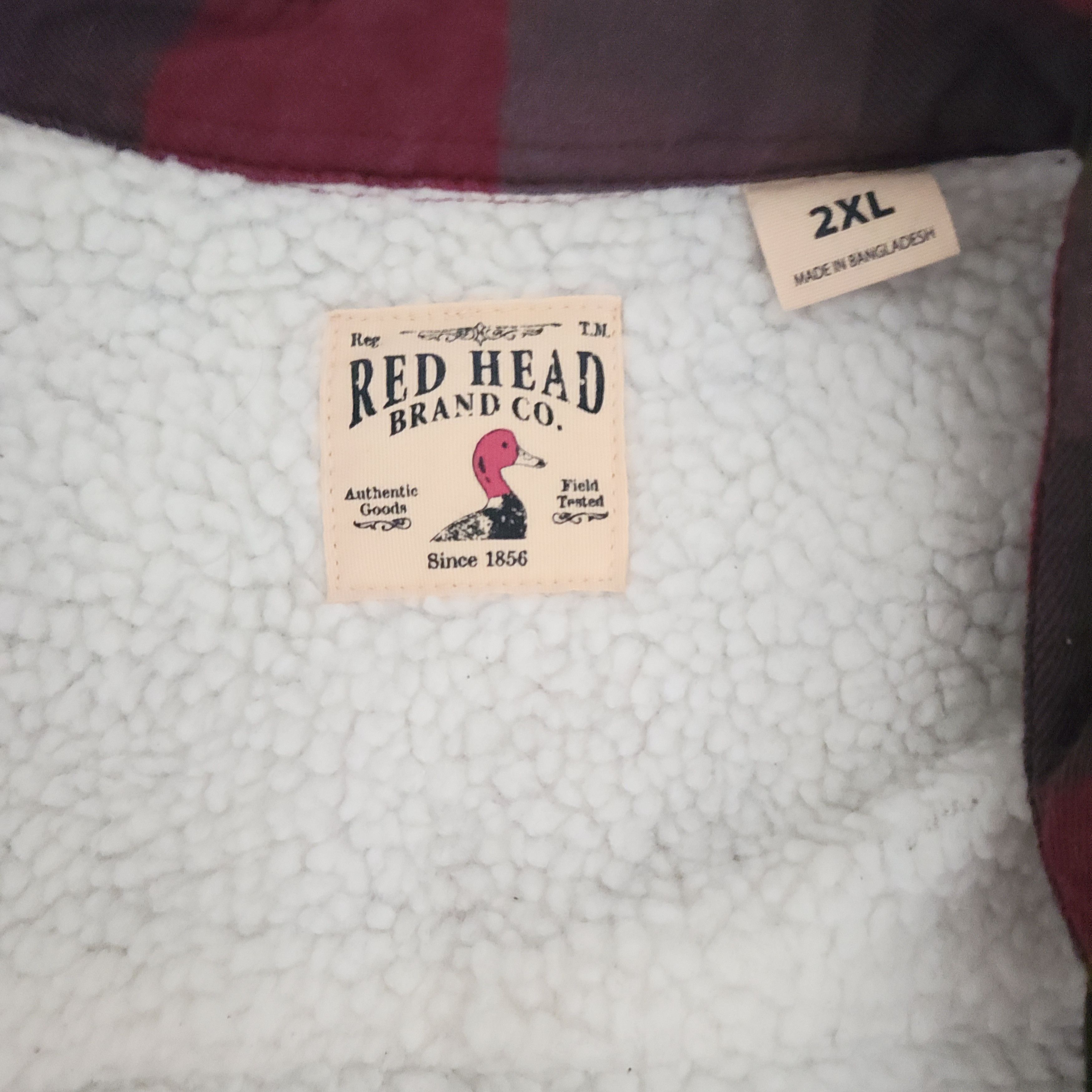 Redhead Red Head Brand Co. Warm Sherpa Lined Plaid Work Shirt Jacket Size US XXL / EU 58 / 5 - 9 Thumbnail
