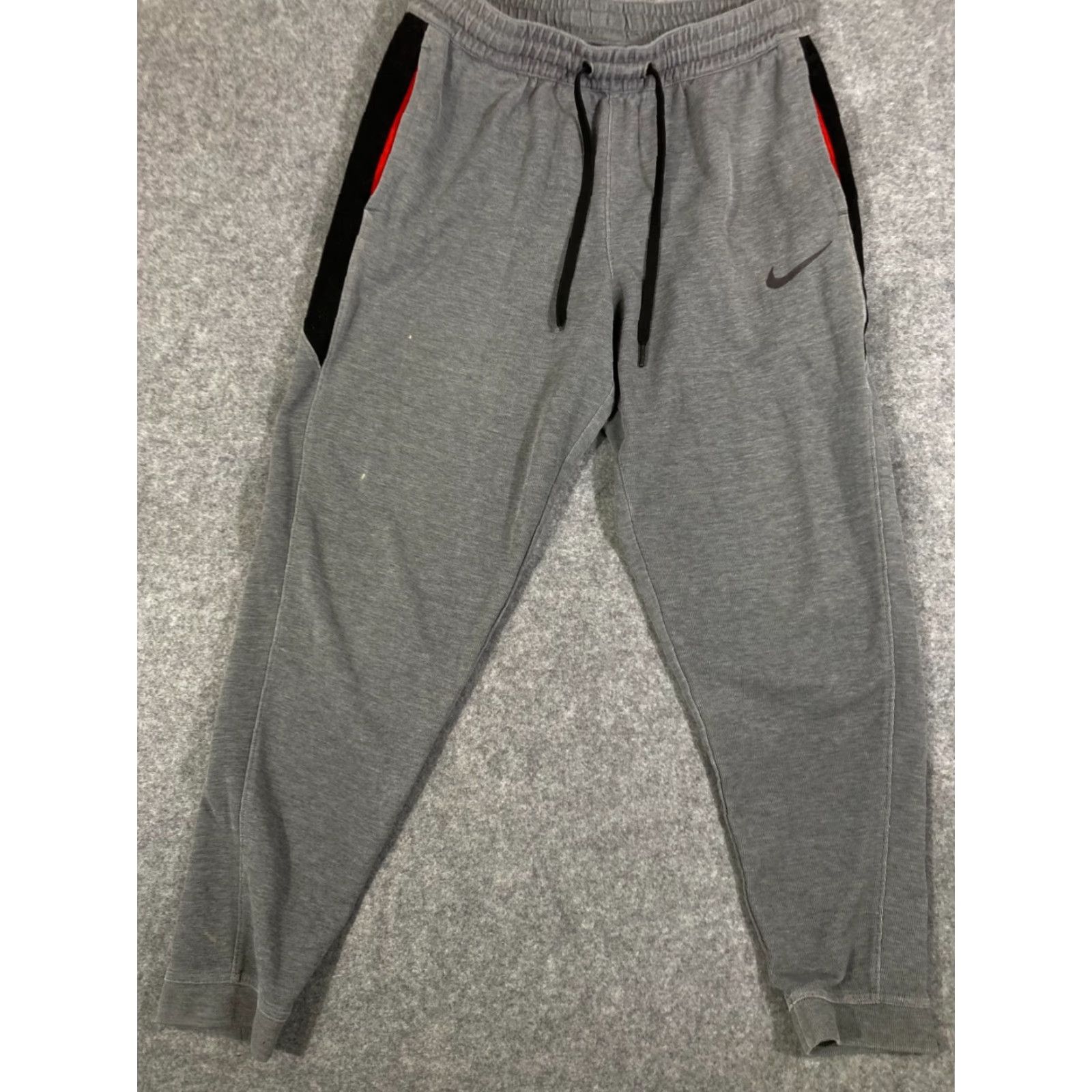 Nike Nike Dri-Fit Training Jogger Pants Mens Large Gray Drawstring Logo Pockets Size US 33 - 4 Thumbnail