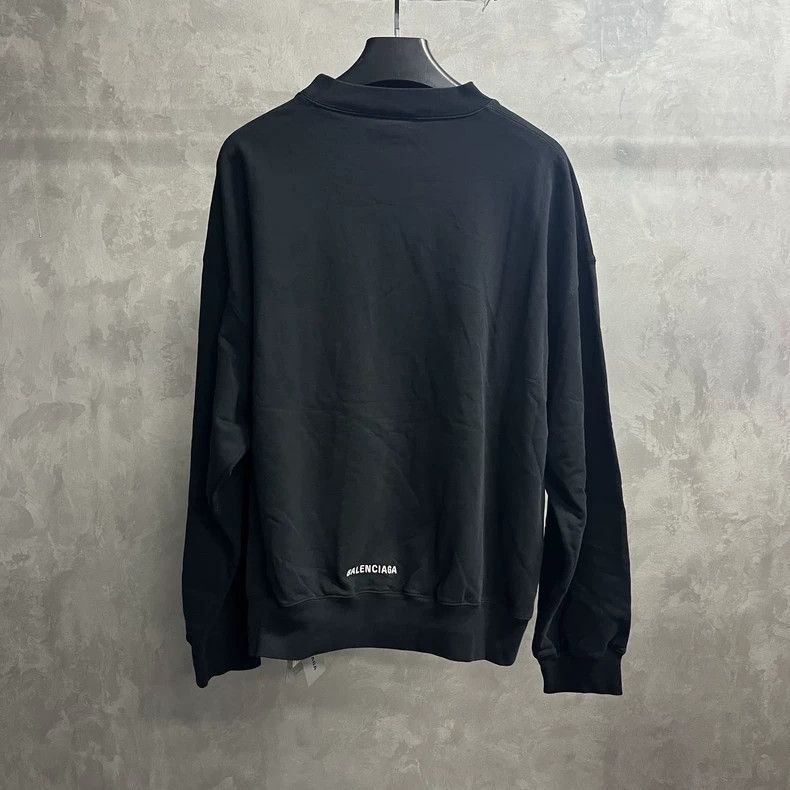 Balenciaga Balenciaga Black embroidered logo sweatshirt Size US XL / EU 56 / 4 - 6 Thumbnail