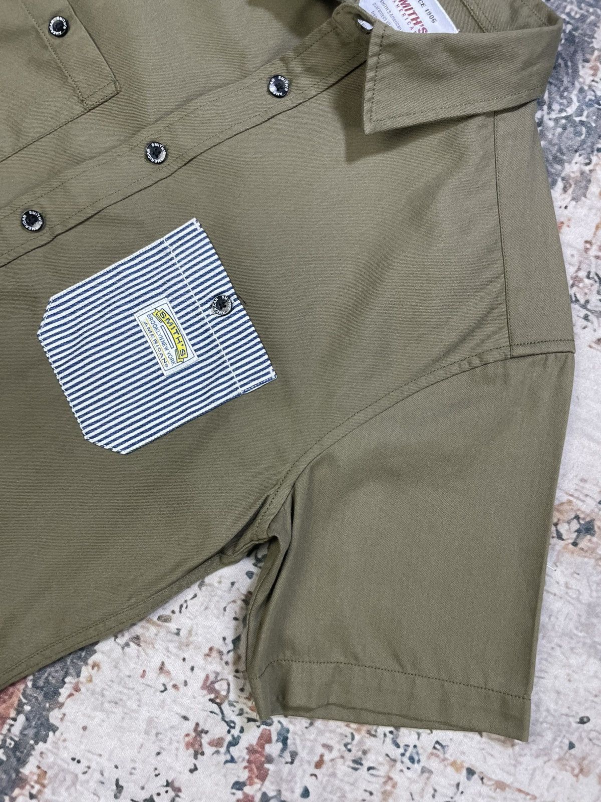 Smith's American Smith’s American Olive Green Twill Work Shirt Size US M / EU 48-50 / 2 - 6 Thumbnail