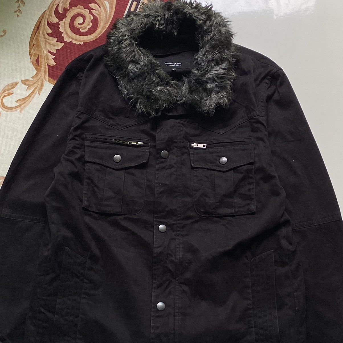 Japanese Brand RARE ❤️‍🔥 Comme Ca Ism fur collar Jacket Size US L / EU 52-54 / 3 - 2 Thumbnail