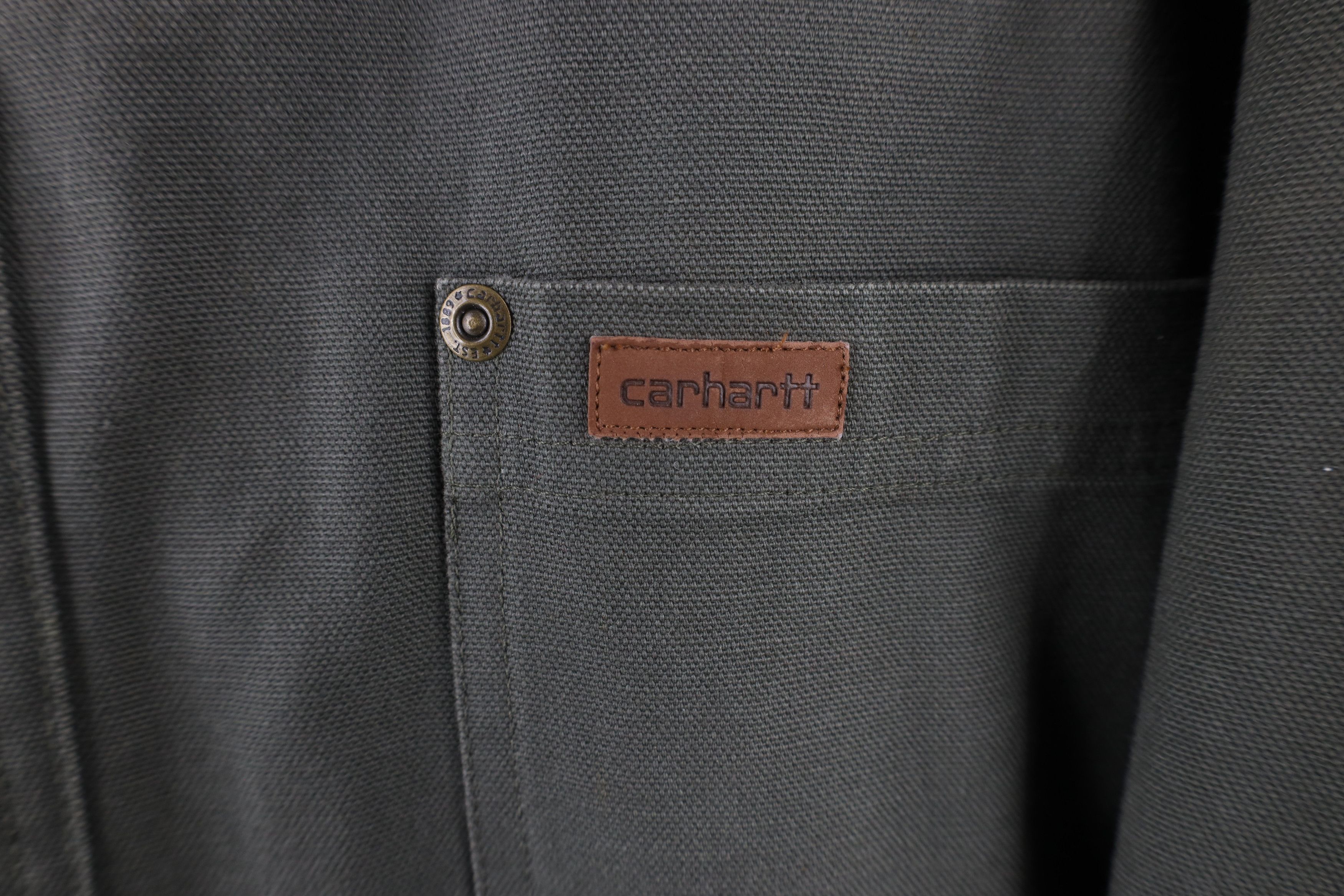 Carhartt Vintage Carhartt Lined Canvas Button Shirt Jacket Green Size US XL / EU 56 / 4 - 4 Thumbnail
