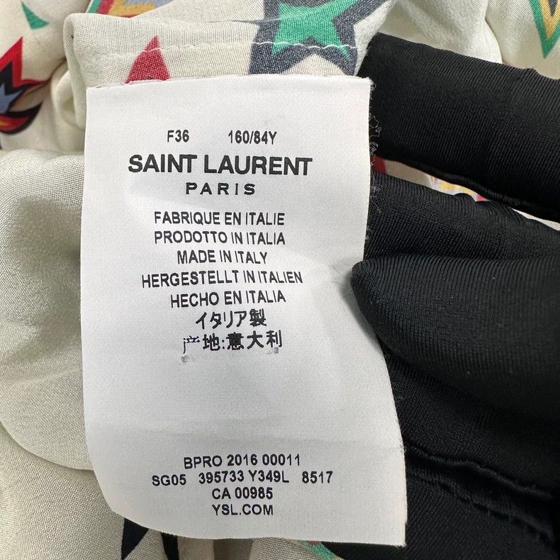 Saint Laurent Paris Saint Laurent Paris Star printed mulberry silk long-sleeve Size XS / US 0-2 / IT 36-38 - 3 Thumbnail