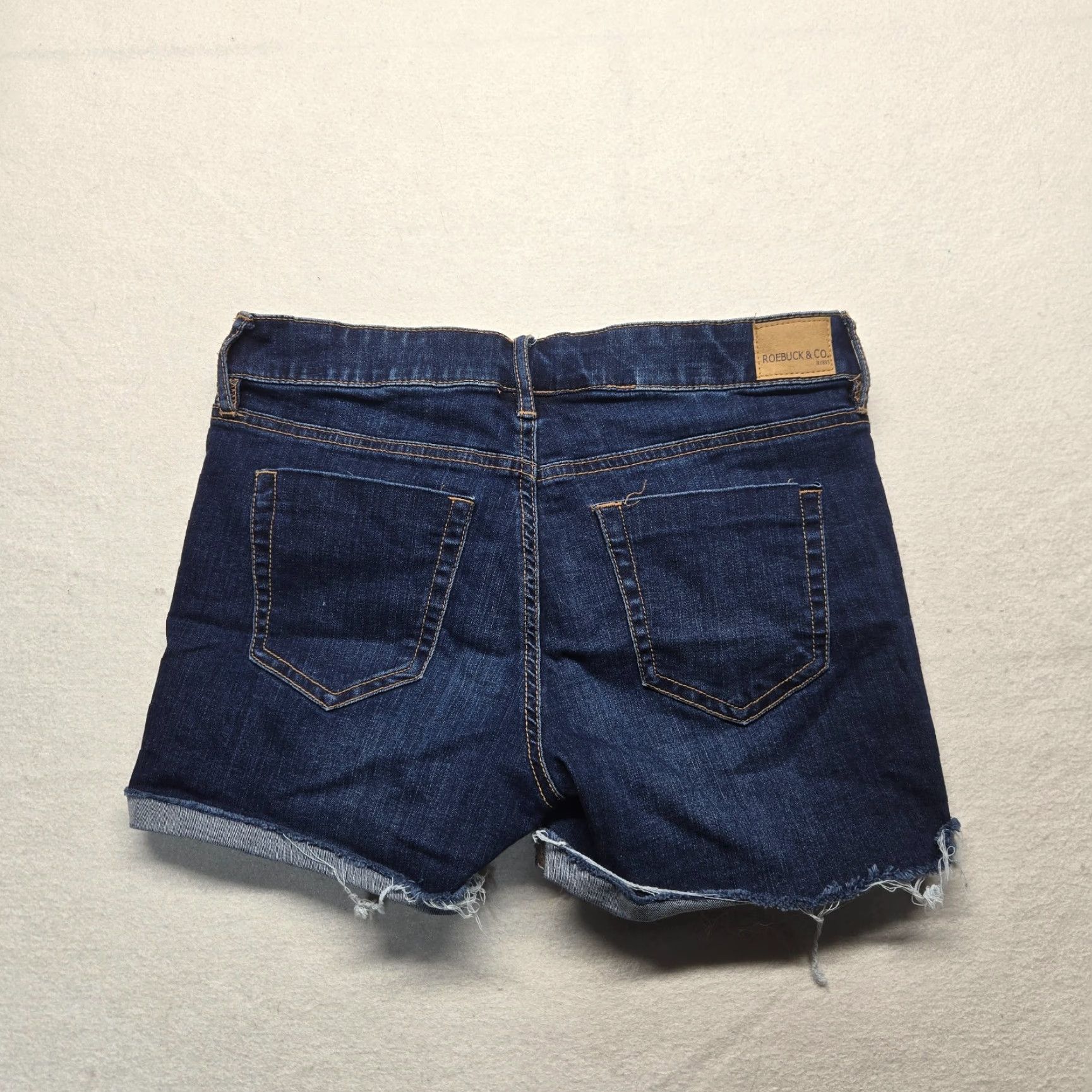 CO ROebuck & Co Roebuck & Co R1893 Denim Shorts 2 Women Dark Wash 2 Pockets Stretch Bohemian 90s? No vintage Size 26" / US 2 / IT 38 - 7 Thumbnail