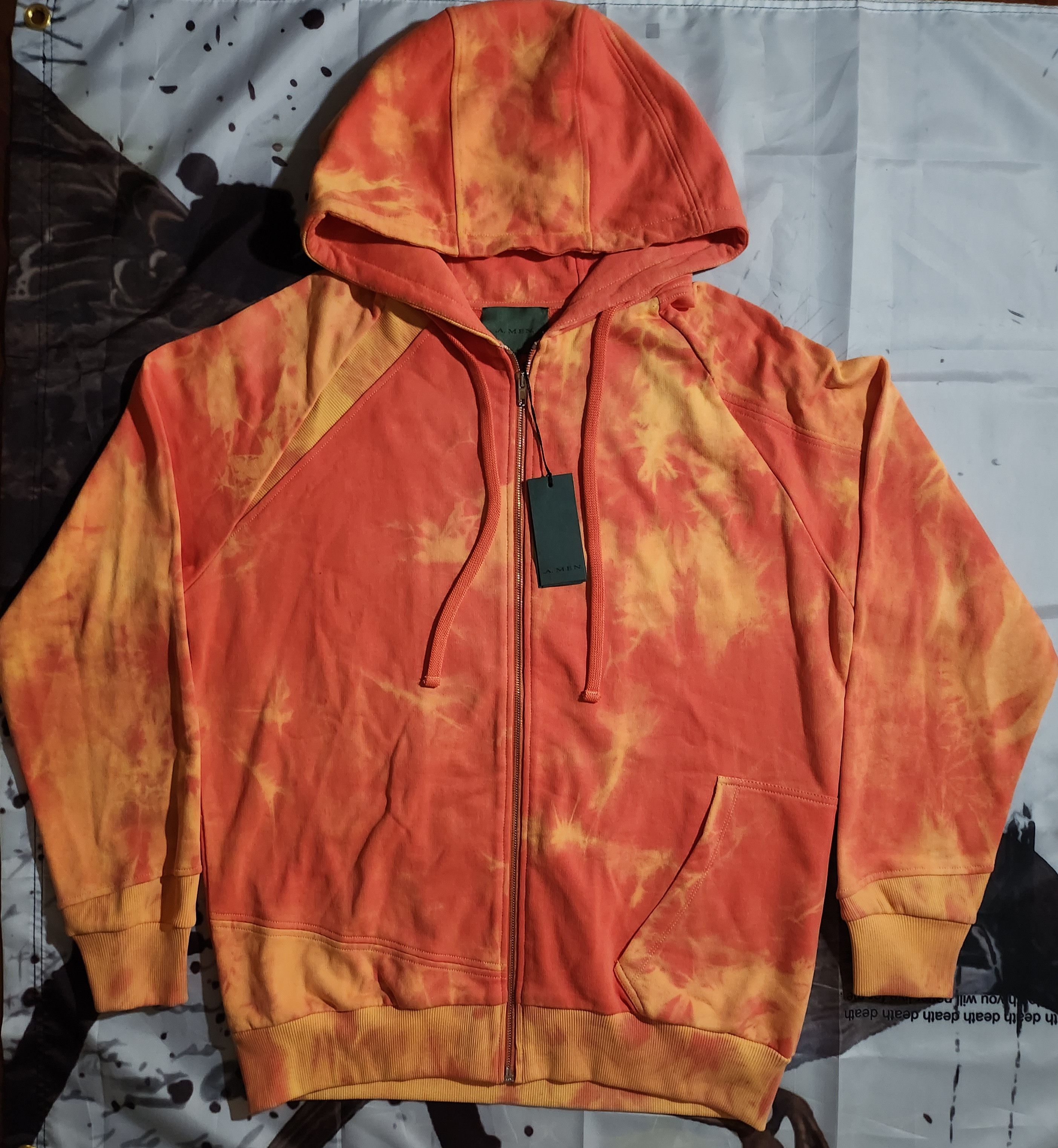 Amen Tie-Dye Twisted Zip-up Hoodie