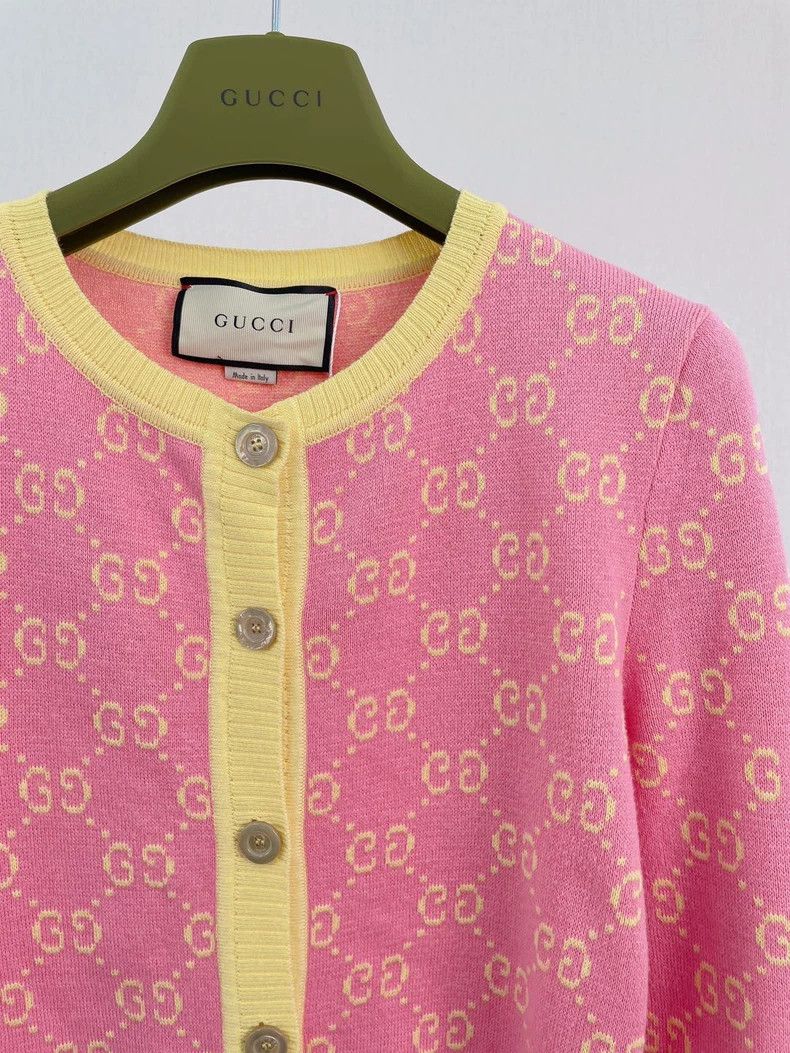 Gucci Gucci Macaron color-blocked knitted jacket 2504-Nextarrow Size S / US 4 / IT 40 - 3 Thumbnail
