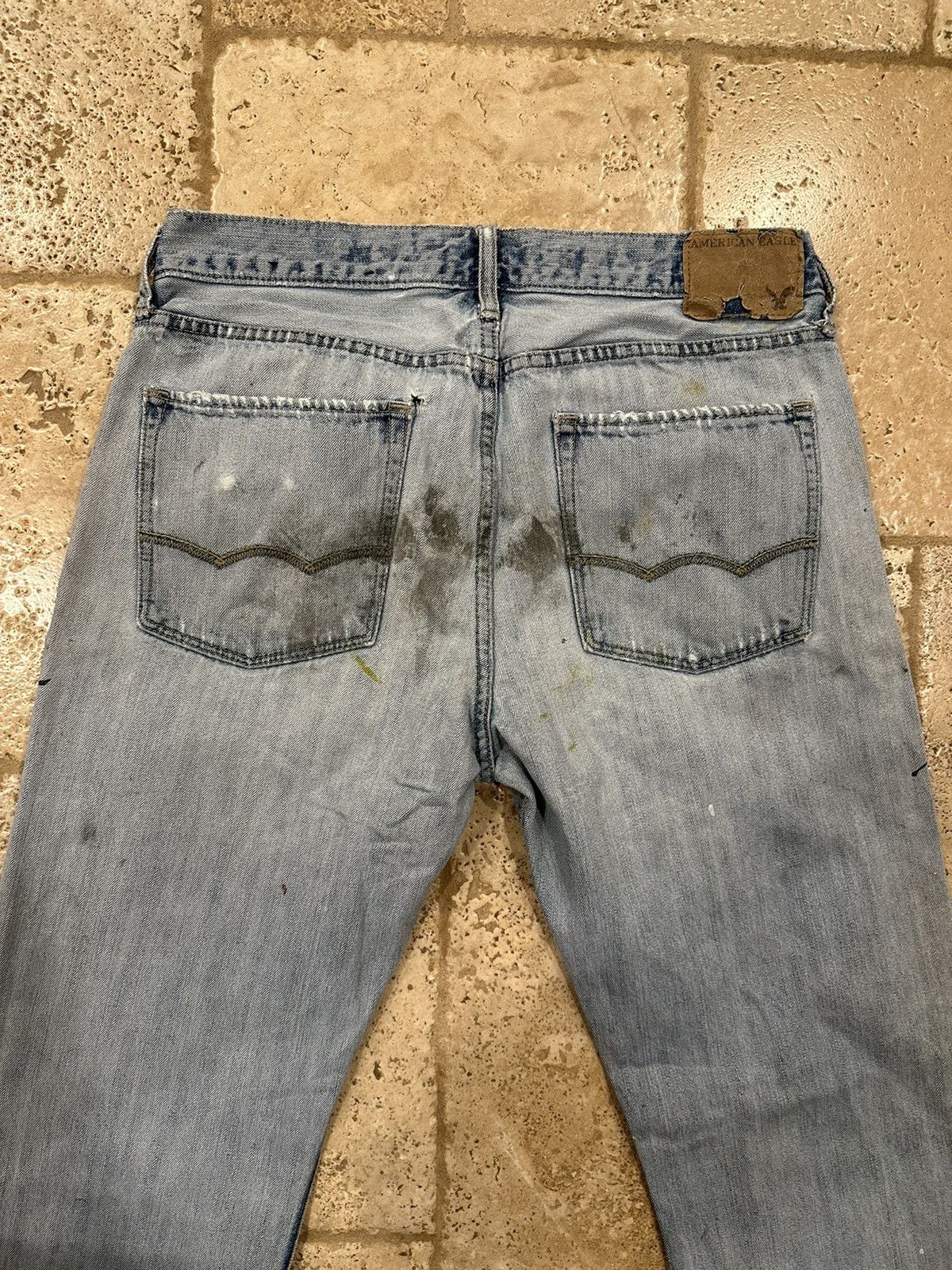 American Eagle Outfitters × Vintage Vintage American Eagle Outfitters Distressed Boot Blue Denim Size US 32 / EU 48 - 13 Thumbnail