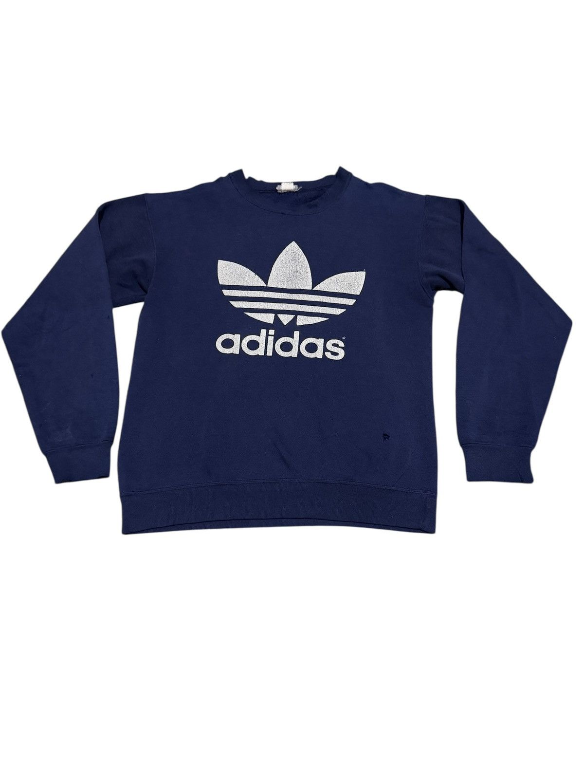 Adidas × Vintage 🇺🇸 Vtg 80’s Adidas Big Logo Printed L/S Shirt Size US L / EU 52-54 / 3 - 1 Thumbnail