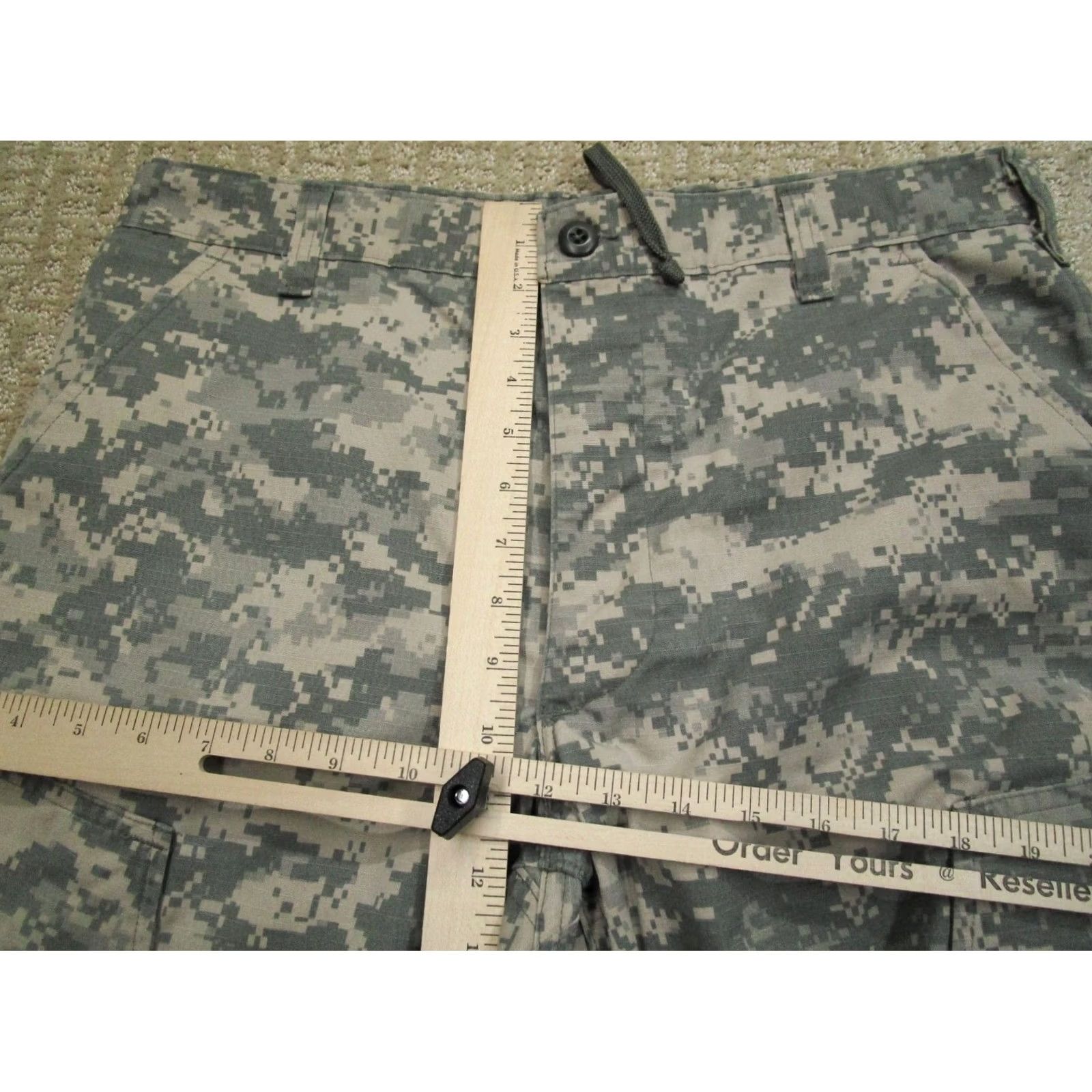 Vintage UNICOR US Army Pants Cargo 34x30 Gray Camouflage Cotton Nylon Trousers Cargo Pocket Flat Front Relaxed Mens Size US 34 / EU 50 - 6 Thumbnail