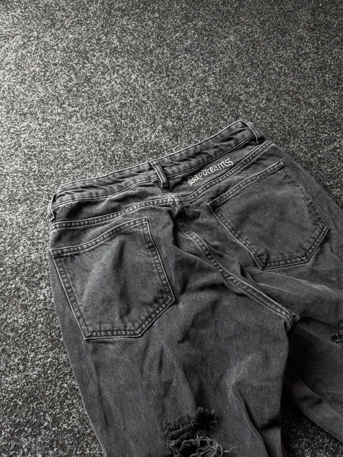 Japanese Brand Japanese Avant-Garde 00s Distressed Panel Jeans Wide Leg Y2K Size US 31 - 16 Thumbnail