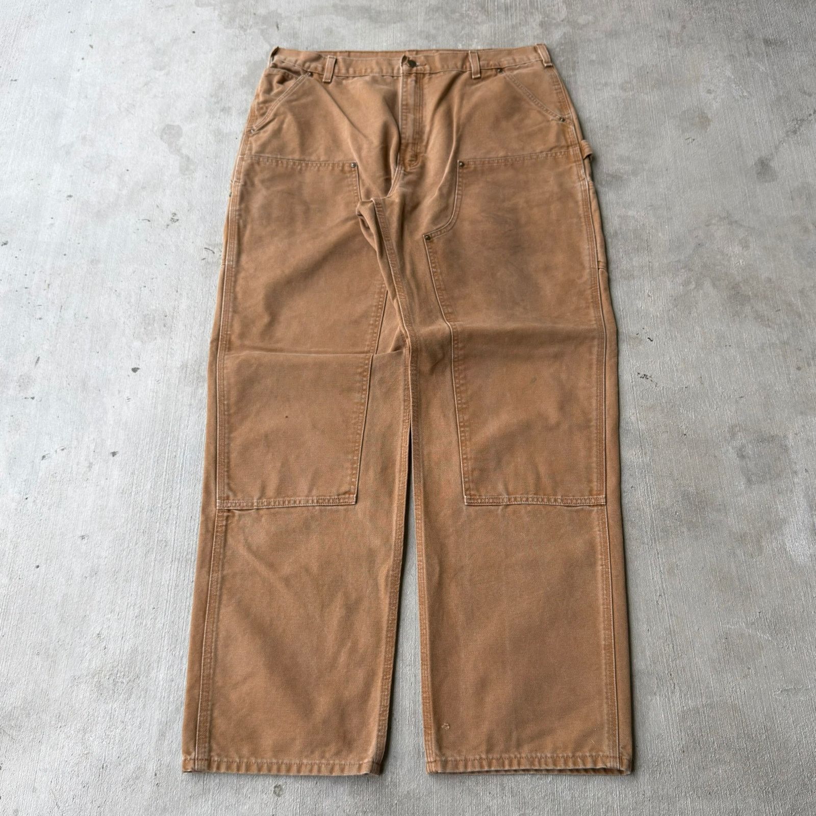 Carhartt × Vintage Carhartt brown double knee work wear carpenter pants Size US 36 / EU 52 - 1 Thumbnail