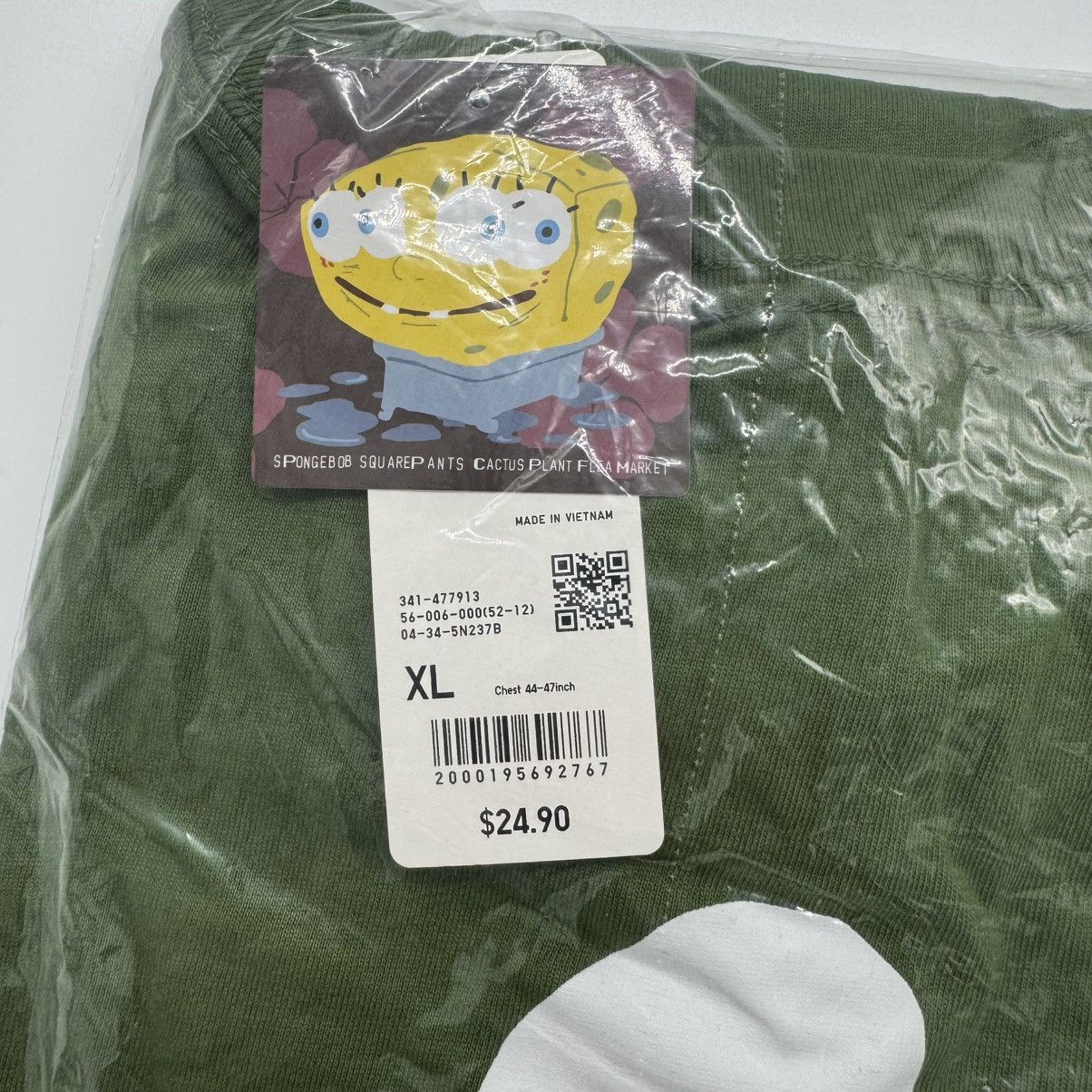 Cactus Plant Flea Market × Uniqlo Uniqlo x CPFM Spongebob Squarepants UT Graphic Tee Olive Size US XL / EU 56 / 4 - 3 Thumbnail