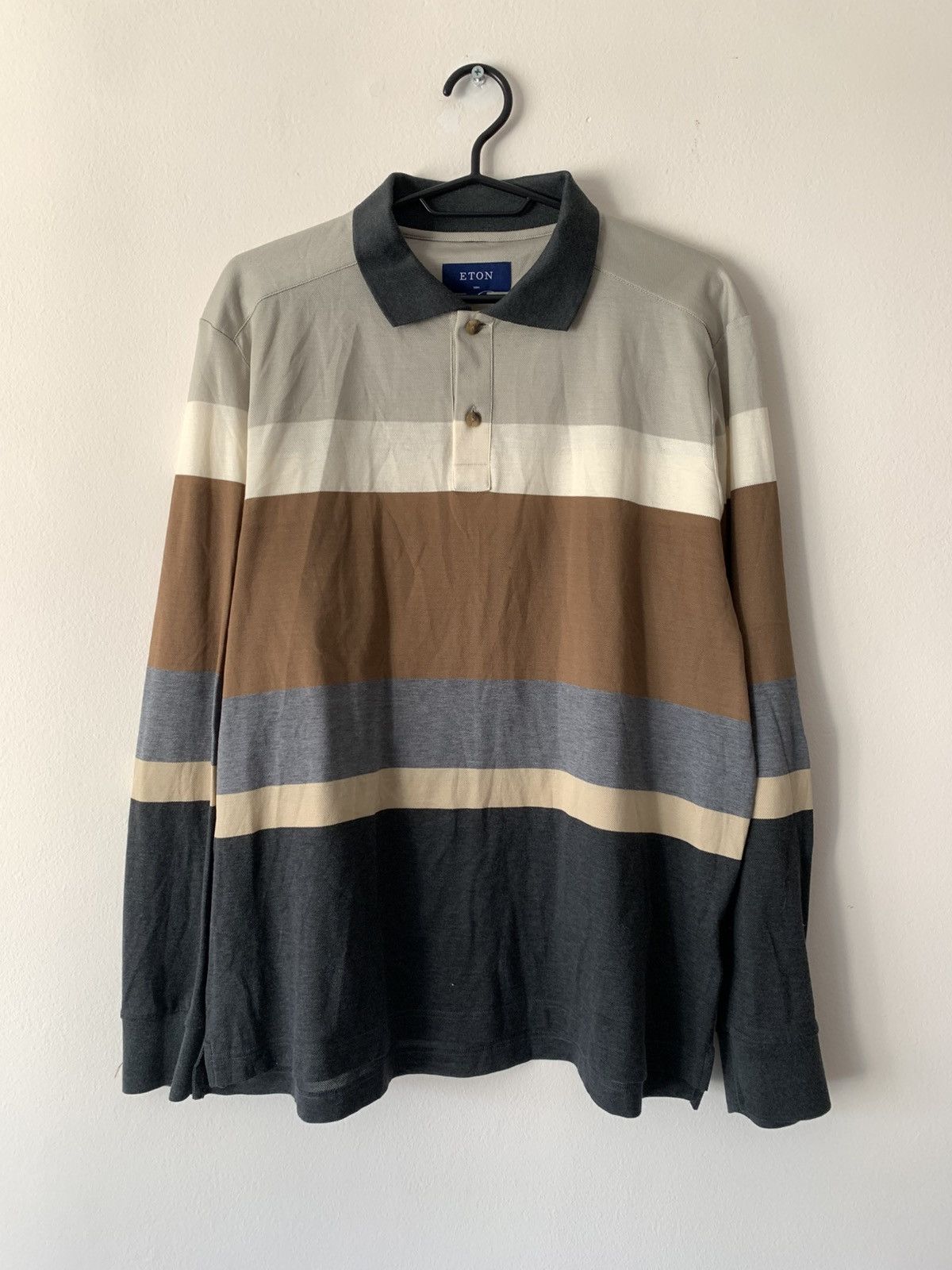 Eton 🔥ETON POLO LONG SLEEVE T-SHIRT Size US L / EU 52-54 / 3 - 2 Thumbnail